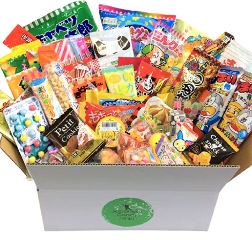 52-Piece Japanese Candy and Snack Okashi Gift Box Set - Assorted Traditional Japanese Sweets & Treats for Parties, Gifts, and Anime Lovers