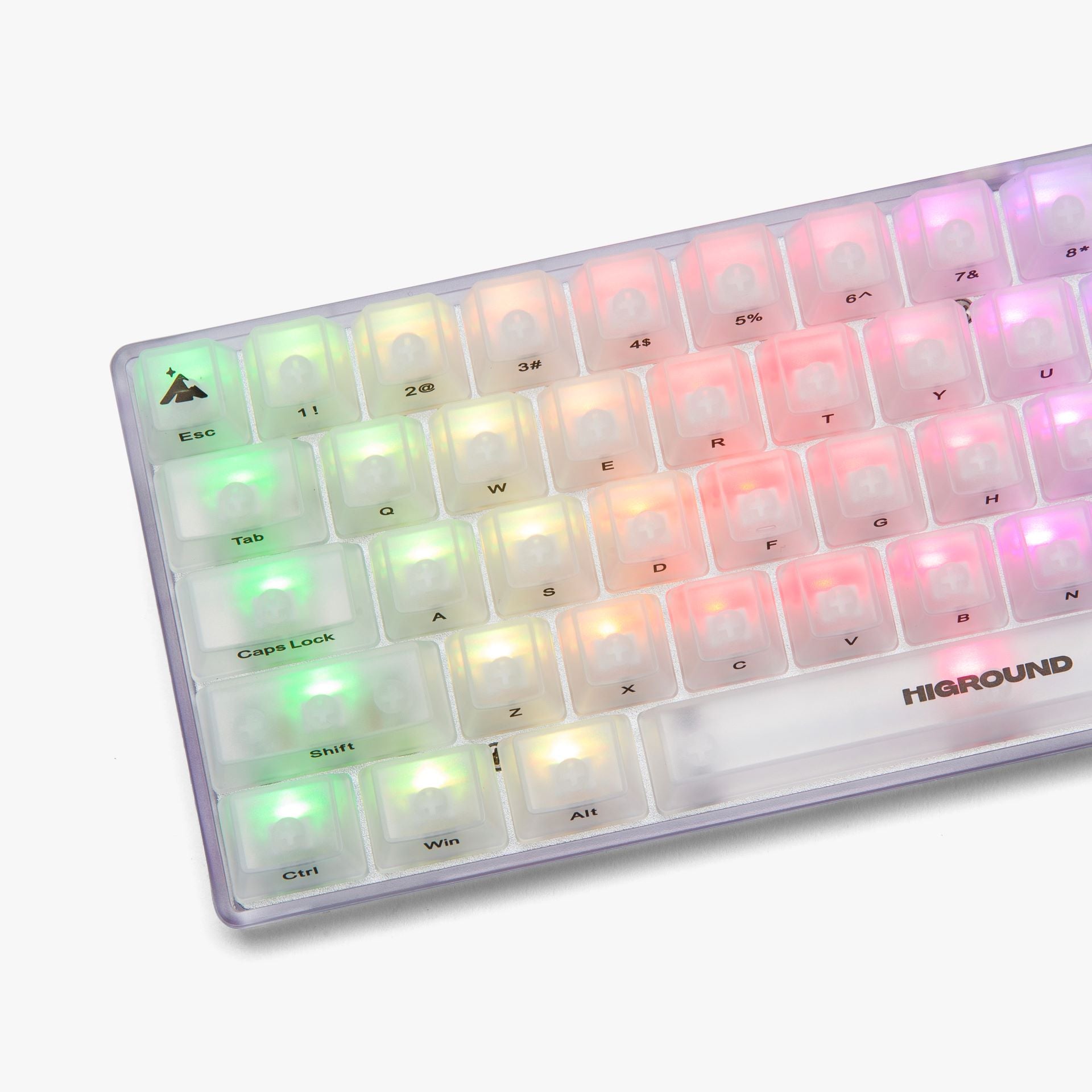 Higround Basecamp 65 Mechanical Gaming Keyboard - OPAL White (White Flame Switches) for PC, Mac, PS5 - Perfect for Gaming, Typing & Office Work