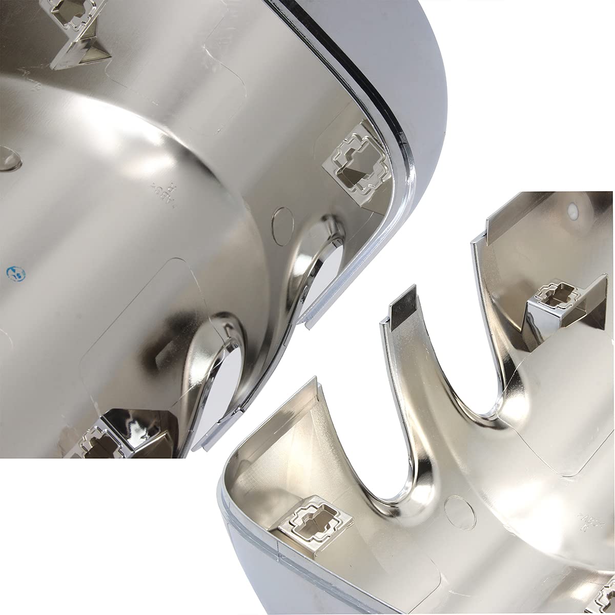 Chrome Door Mirror Covers for Kenworth T680 & T880 - Left Driver Side & Right Passenger Side Replacement - Heavy Duty Truck Accessories for Enhanced Safety & Style