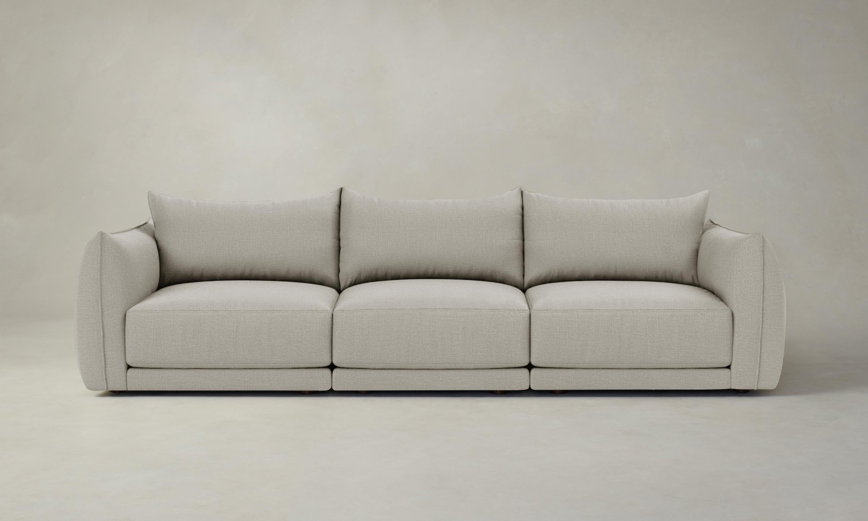 The Jones Modular Sofa - Performance Linen Weave Beige Sectional Couch for Living Room, Lounge & Home Theater Comfortable Seating