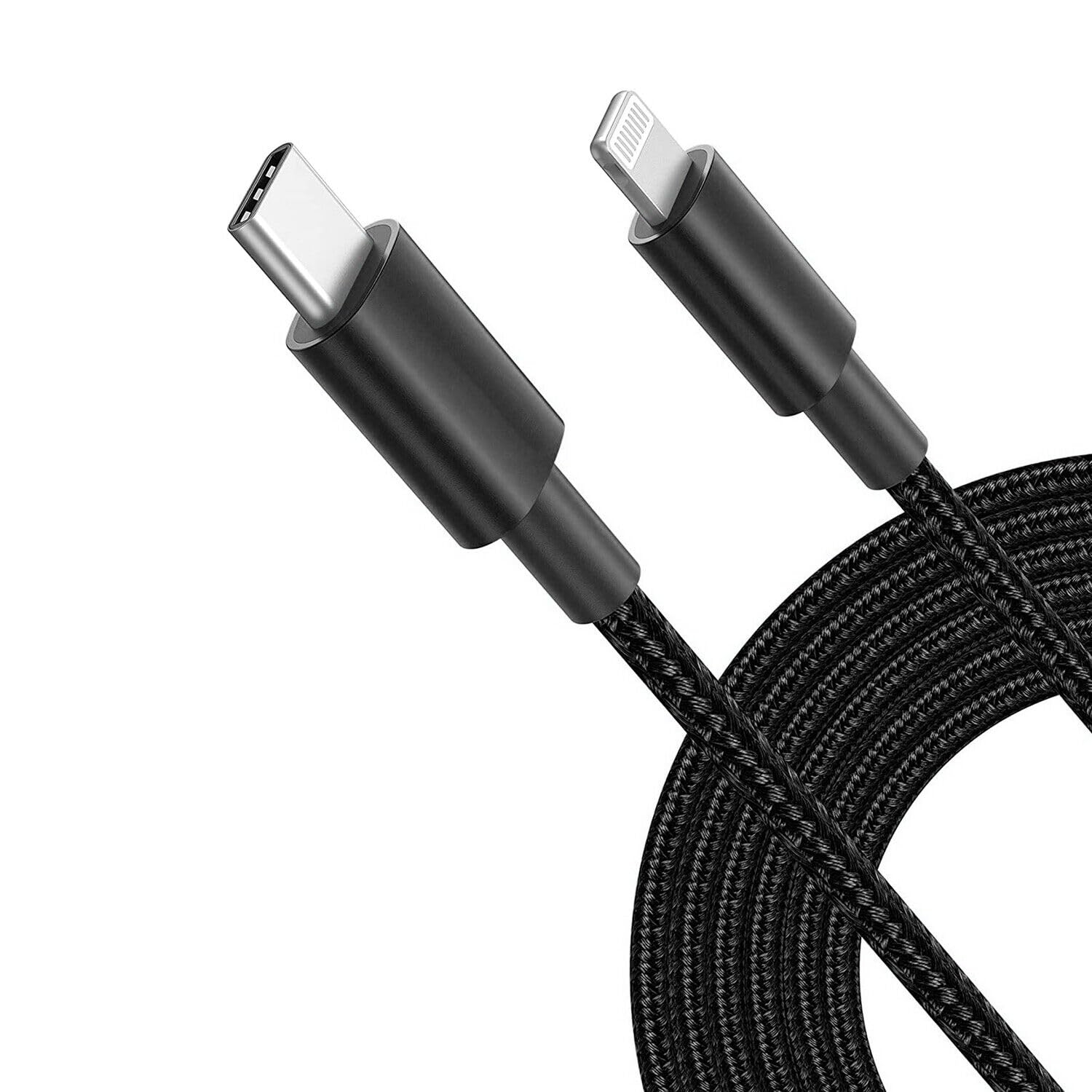 MOBISTAR 6.6ft USB C to Lightning Cable Fast Charging 3A PD Braided Cord for iPhone 14 13 12 11 Pro Max X XR XS 8 Plus iPad AirPods - Durable Charger for Home Office Travel Car (Black)