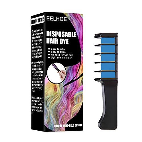 Bright Disposable Hair Chalk Comb - Temporary Instant Hair Color Highlights & Streaks for Women (Brown) | Quick Hair Coloring Shampoo for Parties, Halloween & Cosplay