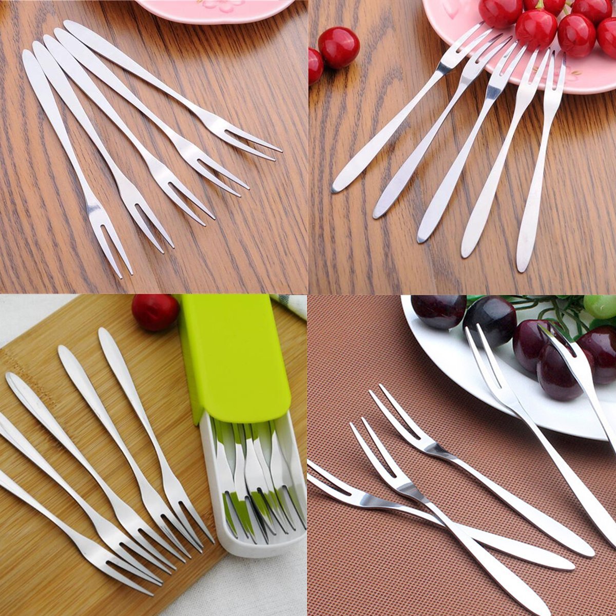 COMIART 24-Piece Stainless Steel Appetizer Forks Set - 5.1 Inch Mini Dessert Forks for Salad, Fruit, Cocktails, Cheese Tasting - Perfect for Parties, Weddings, Catering & Home Entertaining