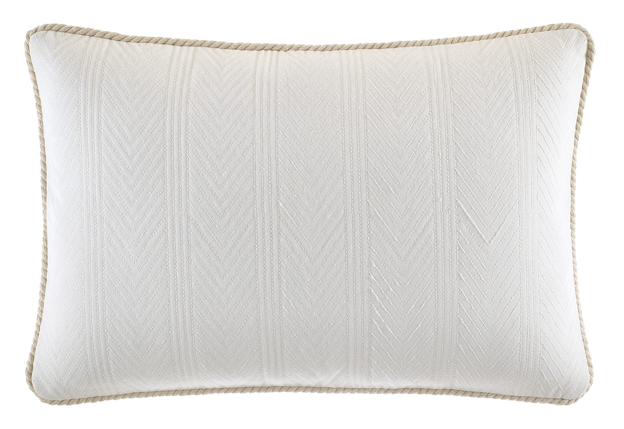 Nautica Queen Comforter Set - 100% Cotton Reversible Bedding with Matching Shams | All-Season Luxury Bedding for Master Bedroom & Guest Room (Saybrook Beige, Queen Size)
