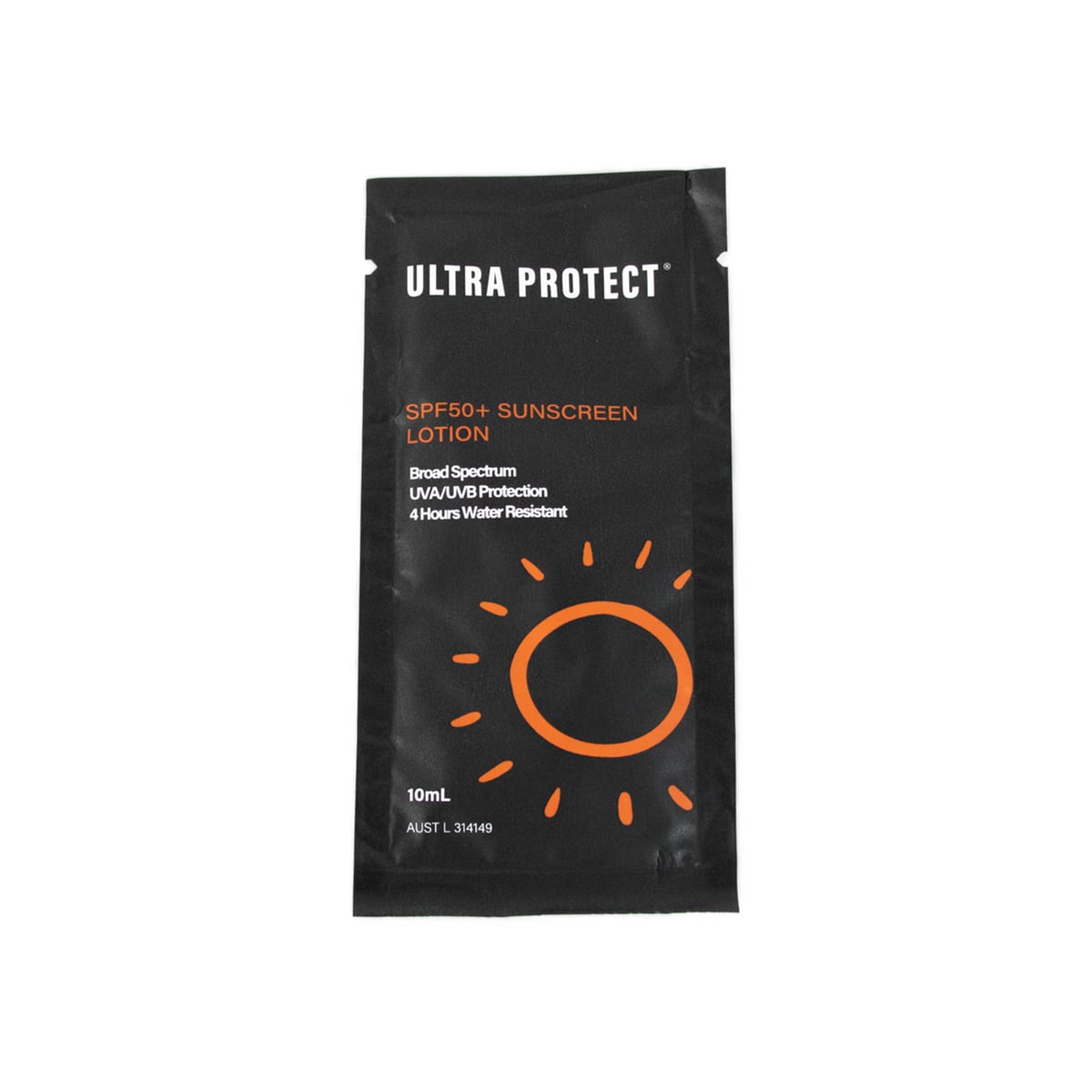 Ultra Protect SPF 50+ Sunscreen Sachets (10ml Pack of 10) - Broad Spectrum UVA/UVB Protection for Face & Body - Perfect for Travel, Beach, and Outdoor Activities