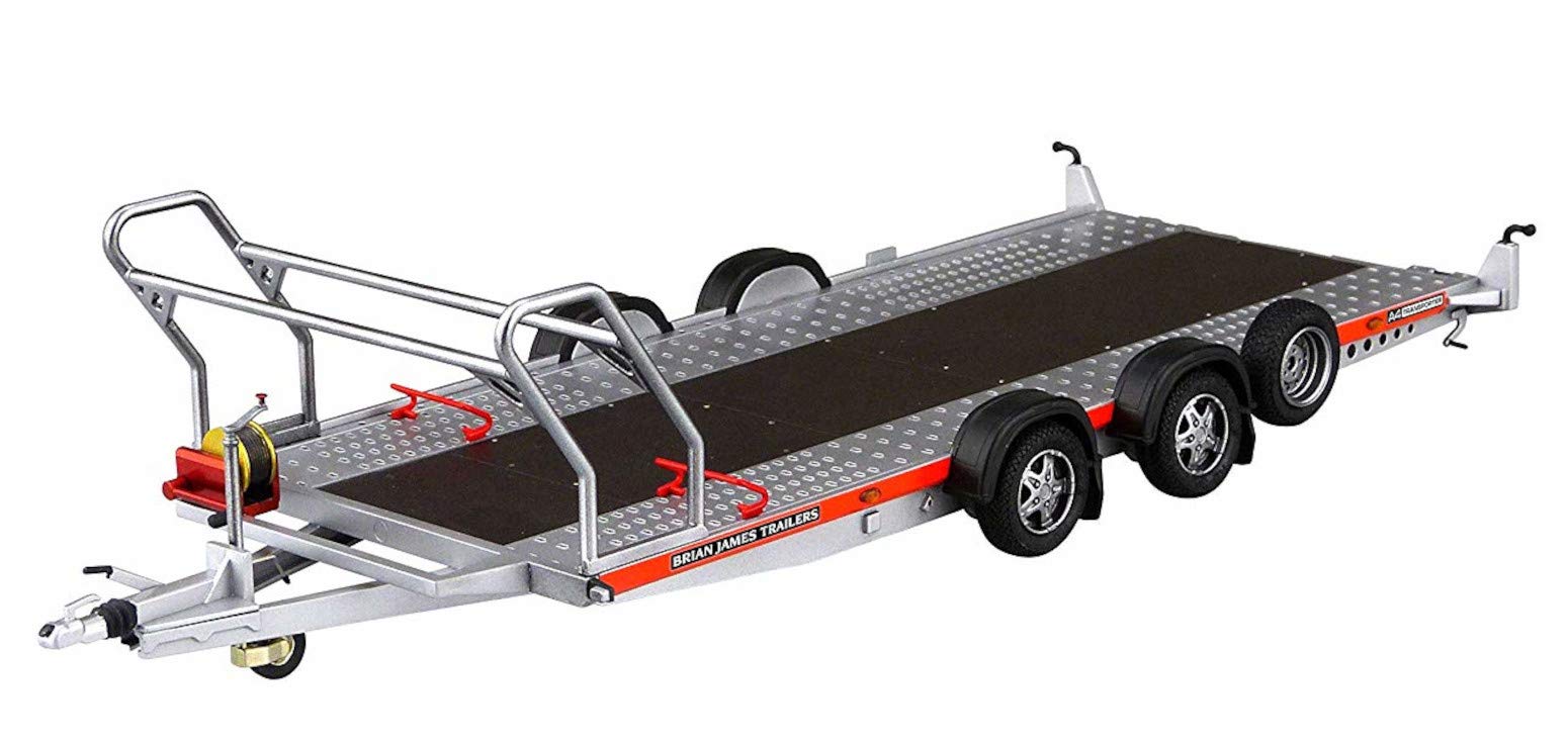 Aoshima Brian James Trailers A4 Transporter 1:24 Scale Diecast Model Car Kit - Perfect for Collectors, Hobbyists & DIY Enthusiasts
