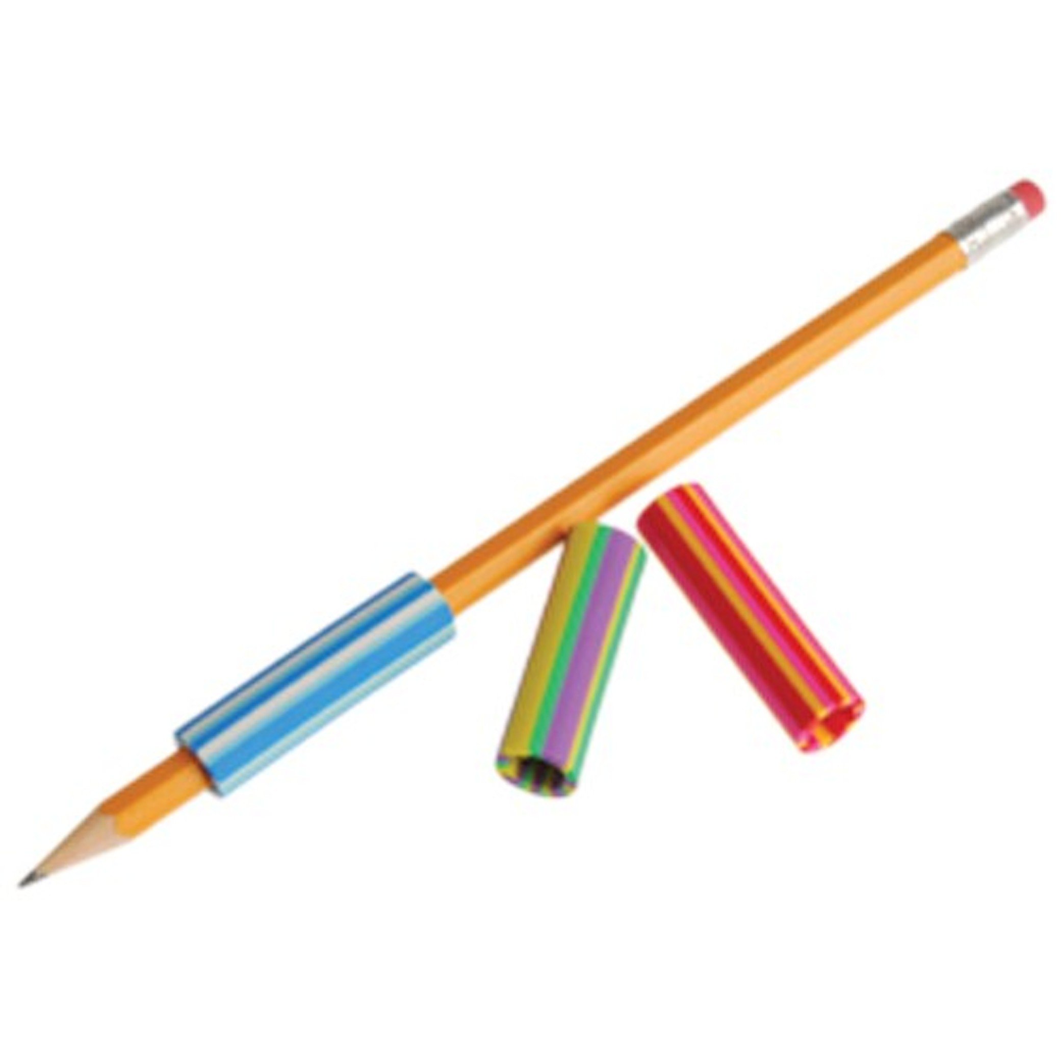 U.S. Toy Striped Pencil Grips (12 Pack) - Ergonomic Writing Aid for Kids & Adults - Perfect for School, Office & Home Use