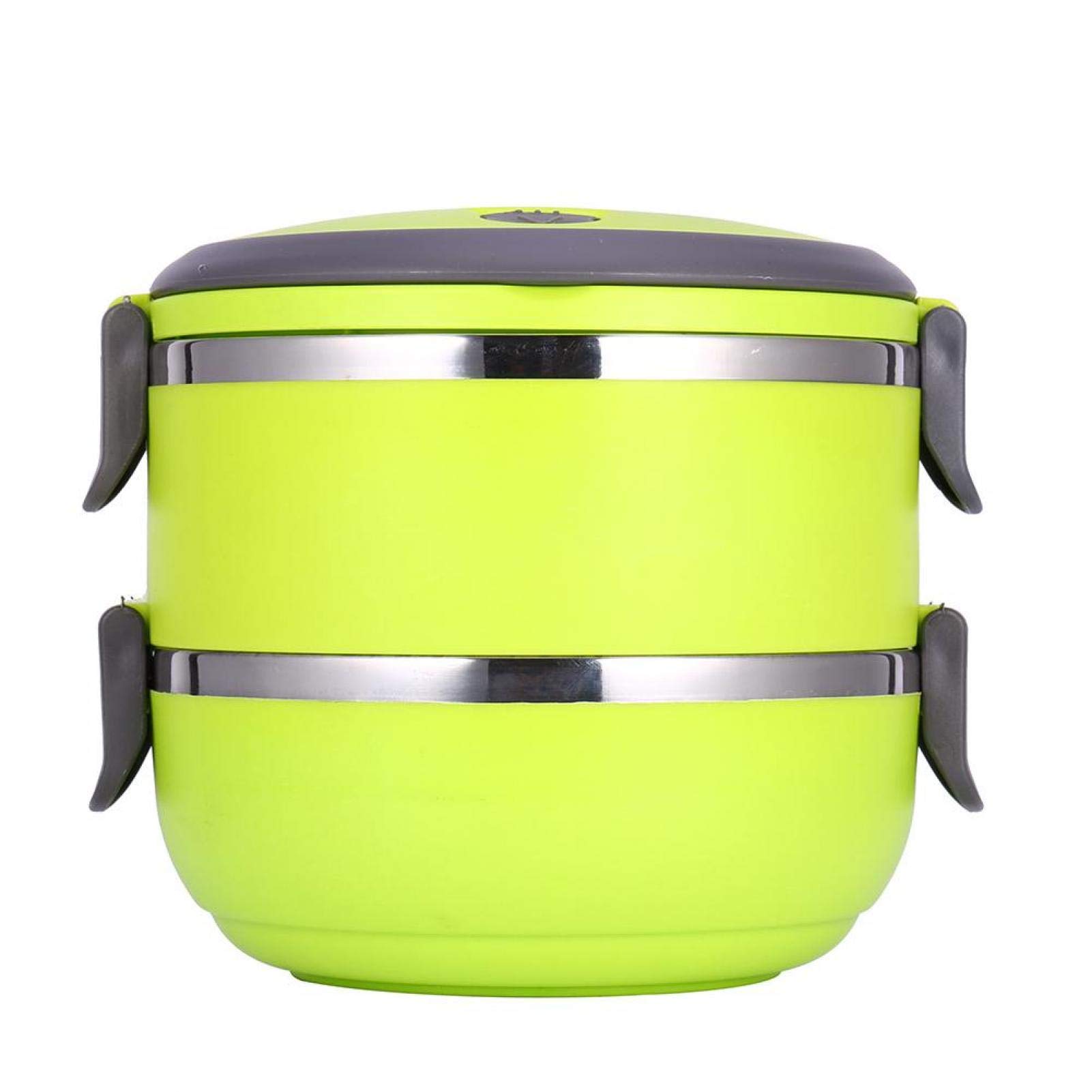 2-Layer Round Food Storage Container Set - Easy Open & Clean Lunch Box for School, Office, and Home | Ideal for Meal Prep, Snacks, and Leftovers