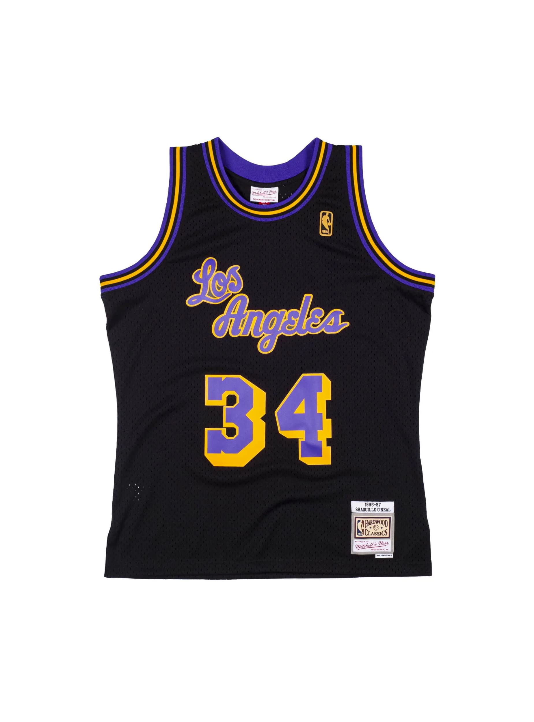 Mitchell & Ness Men's 1996 NBA Swingman Jersey - Black Crew Neck Basketball Tank Top for Sports & Casual Wear