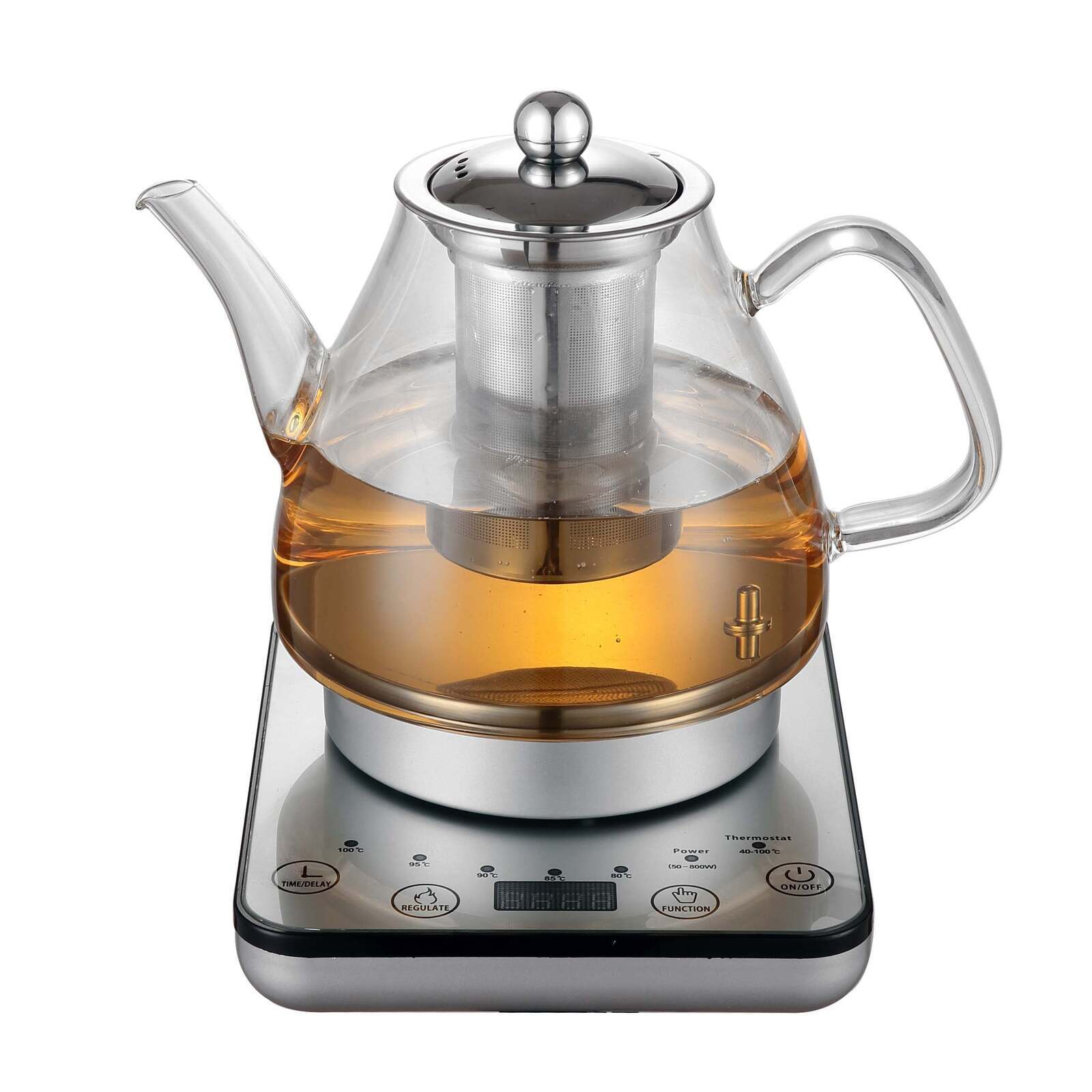 1.2L Digital Glass Electric Tea Kettle with Removable Infuser - 800W Fast Boiling for Tea, Coffee & Hot Beverages - Perfect for Home, Office & Dorm Use