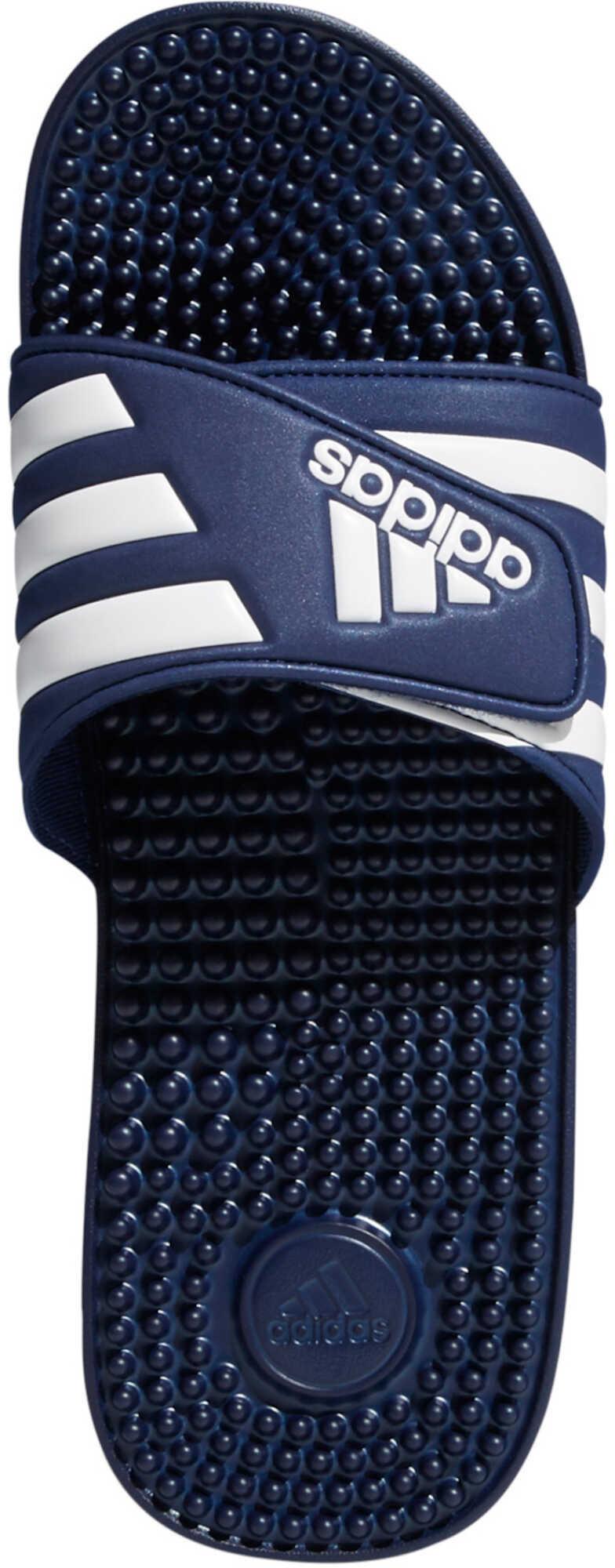 Adidas Adissage Men's Comfort Slides - Lightweight & Breathable Sandals for Walking, Gym, Pool & Beach - Black/White