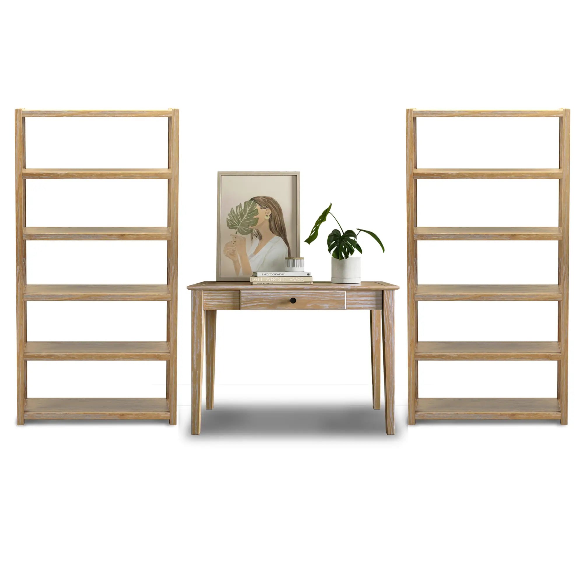 Greenport 3-Piece Home Office Set - Ergonomic Desk, Chair & Storage Shelf for Small Spaces | Perfect for Remote Work, Study & Productivity | Modern Workspace Furniture for Home & Office