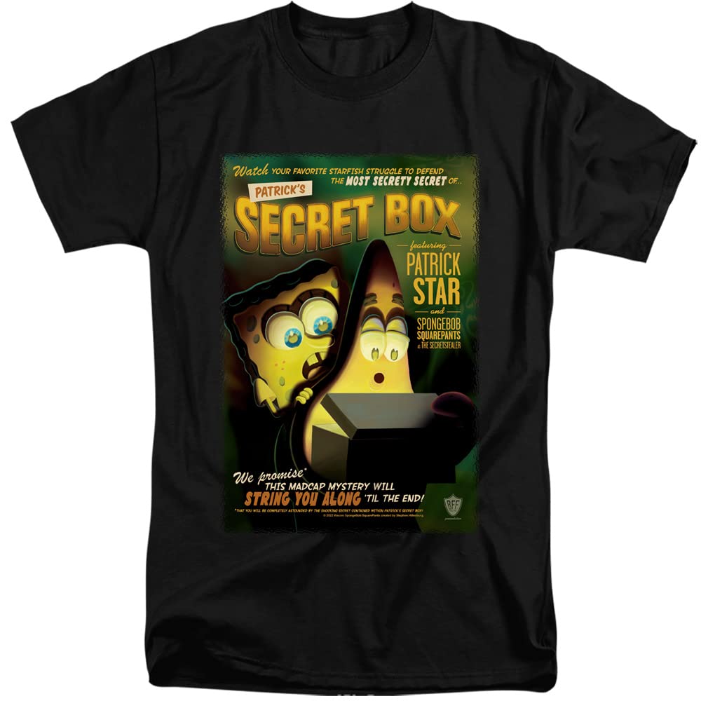 Spongebob Patrick's Secret Box Graphic T-Shirt for Men & Women - Funny Cartoon Print Unisex Tee - Perfect for Cosplay, Gifts, and Casual Wear