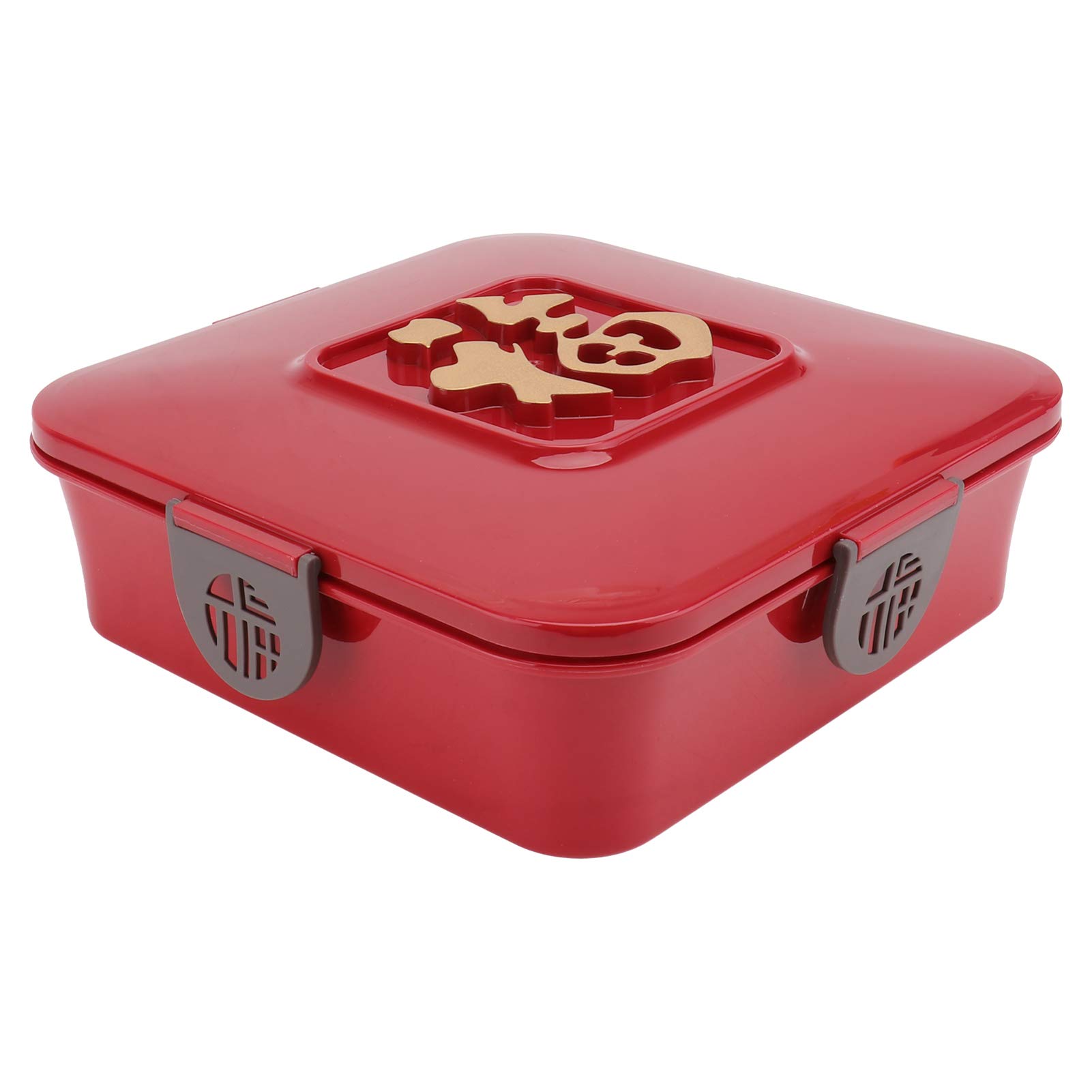 Hemoton 1-Piece Plastic Divided Serving Tray - Perfect for Candy, Snacks, Nuts & Fruits | Ideal for New Year Celebrations, Weddings & Party Platters | BPA-Free Food Container for Home & Office Use