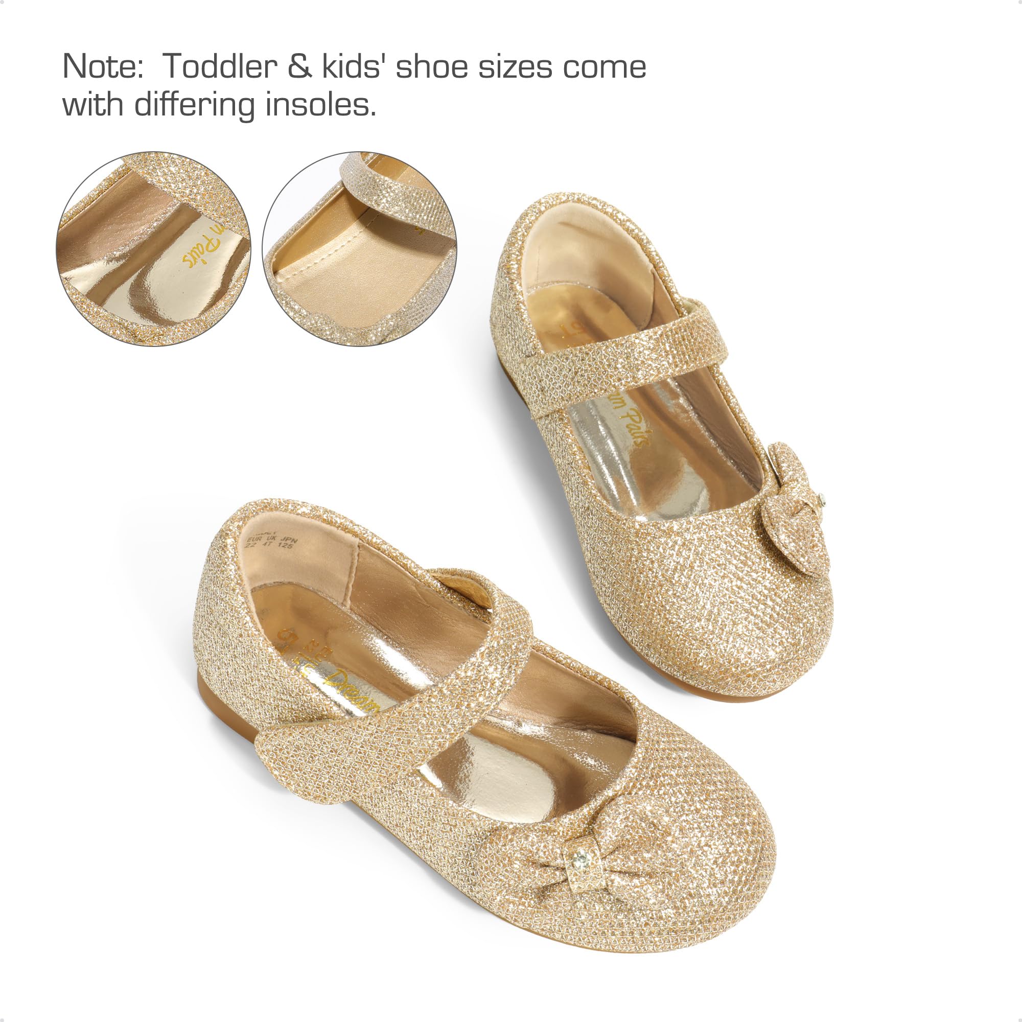 DREAM PAIRS Toddler Girls Mary Jane Flats - Side Bow Ballet Shoes for Toddlers & Little Girls | Perfect for Weddings, Parties & Dress-Up Play