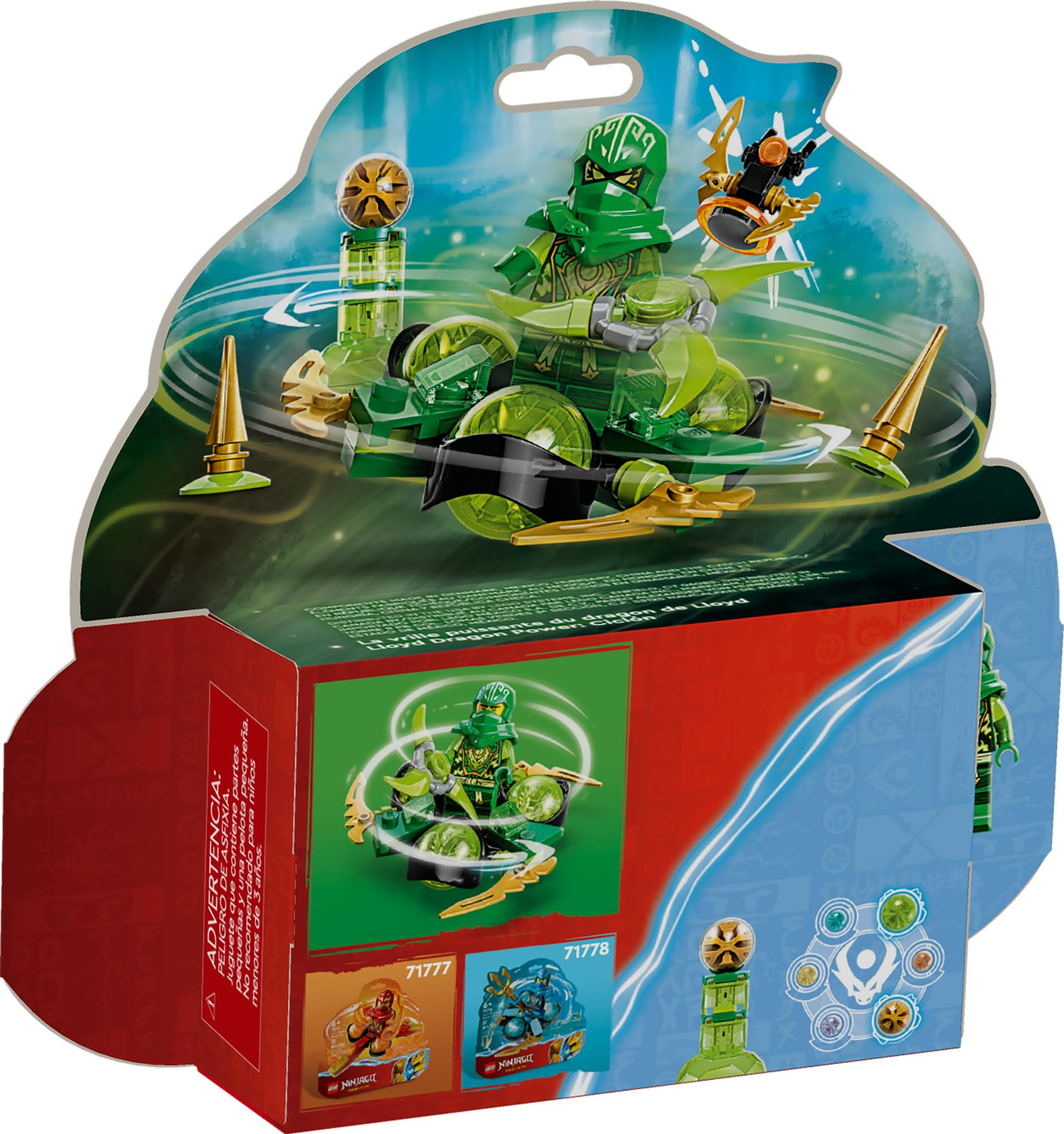 LEGO NINJAGO Lloyd’s Dragon Power Spinjitzu Spin 71779 Building Set - Interactive Green Spinning Dragon Toy with Ninja Lloyd Minifigure | Gift for Boys & Girls Ages 6+ | Perfect for Action Play, Birthday Gifts & Ninja-Themed Adventures