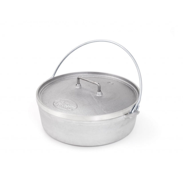 Premium 12-Inch Cast Aluminum Dutch Oven with Lid - Heavy Duty Cookware for Baking, Roasting & Camping - Perfect for Oven, Stovetop & Outdoor Cooking