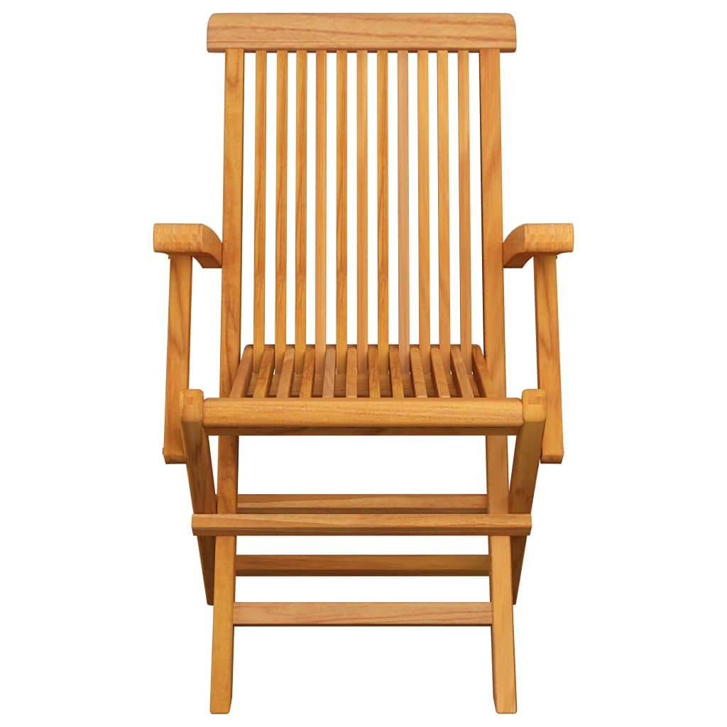 4-Piece Solid Teak Wood Folding Patio Chairs - Outdoor Lounge Seating for Garden, Poolside, Deck, Backyard & Porch - Perfect for Relaxing, Sunbathing and Outdoor Gatherings