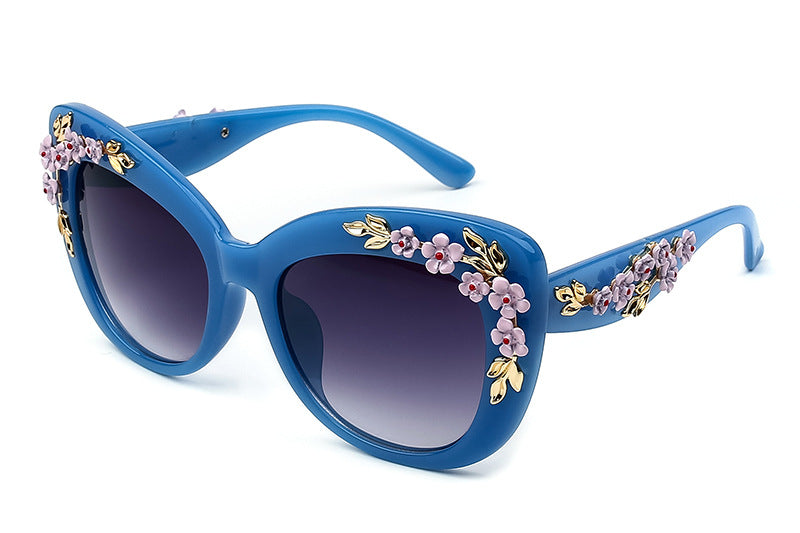 Stylish Women's Flower Sunglasses - UV Protection & Fashionable Design for Outdoor Activities & Beach Vacations