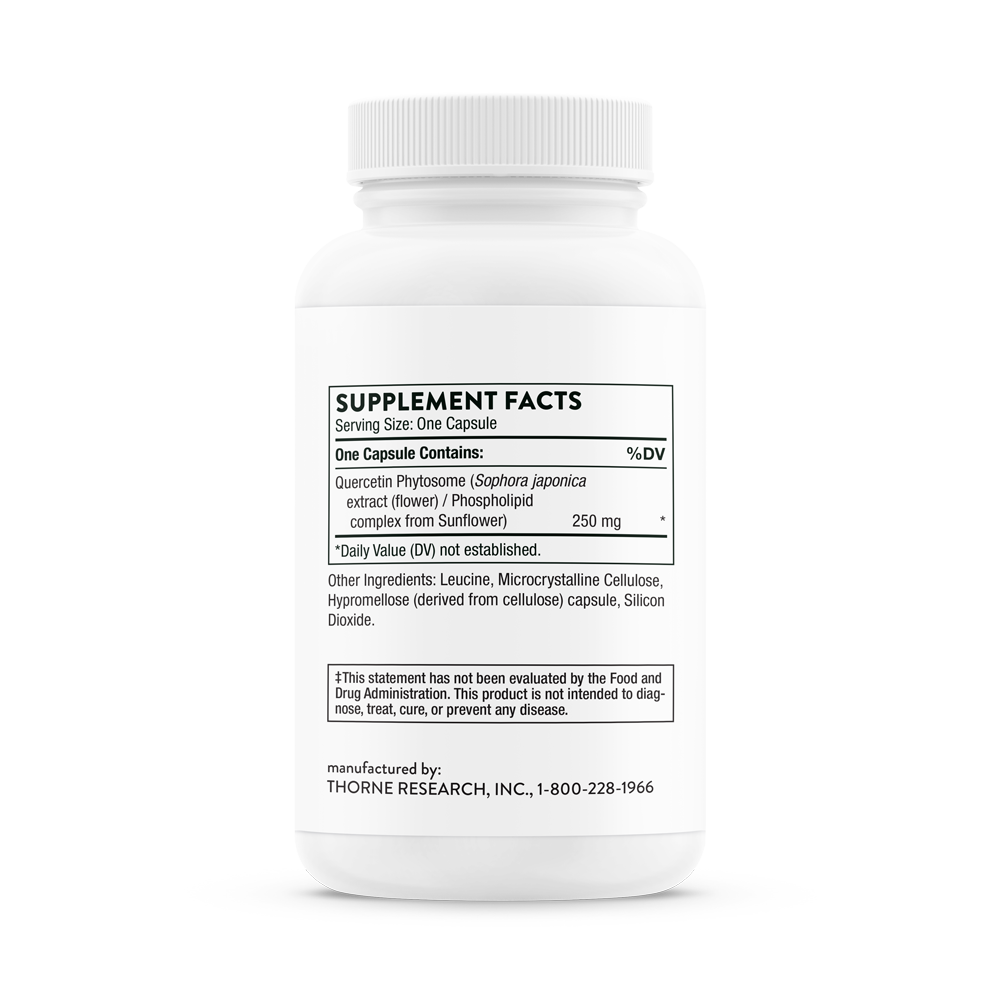 Thorne Quercetin Phytosome (SB335) - Premium Antioxidant Supplement for Immune Support & Allergy Relief - Supports Heart Health & Exercise Recovery - Ideal for Daily Wellness & Active Lifestyles