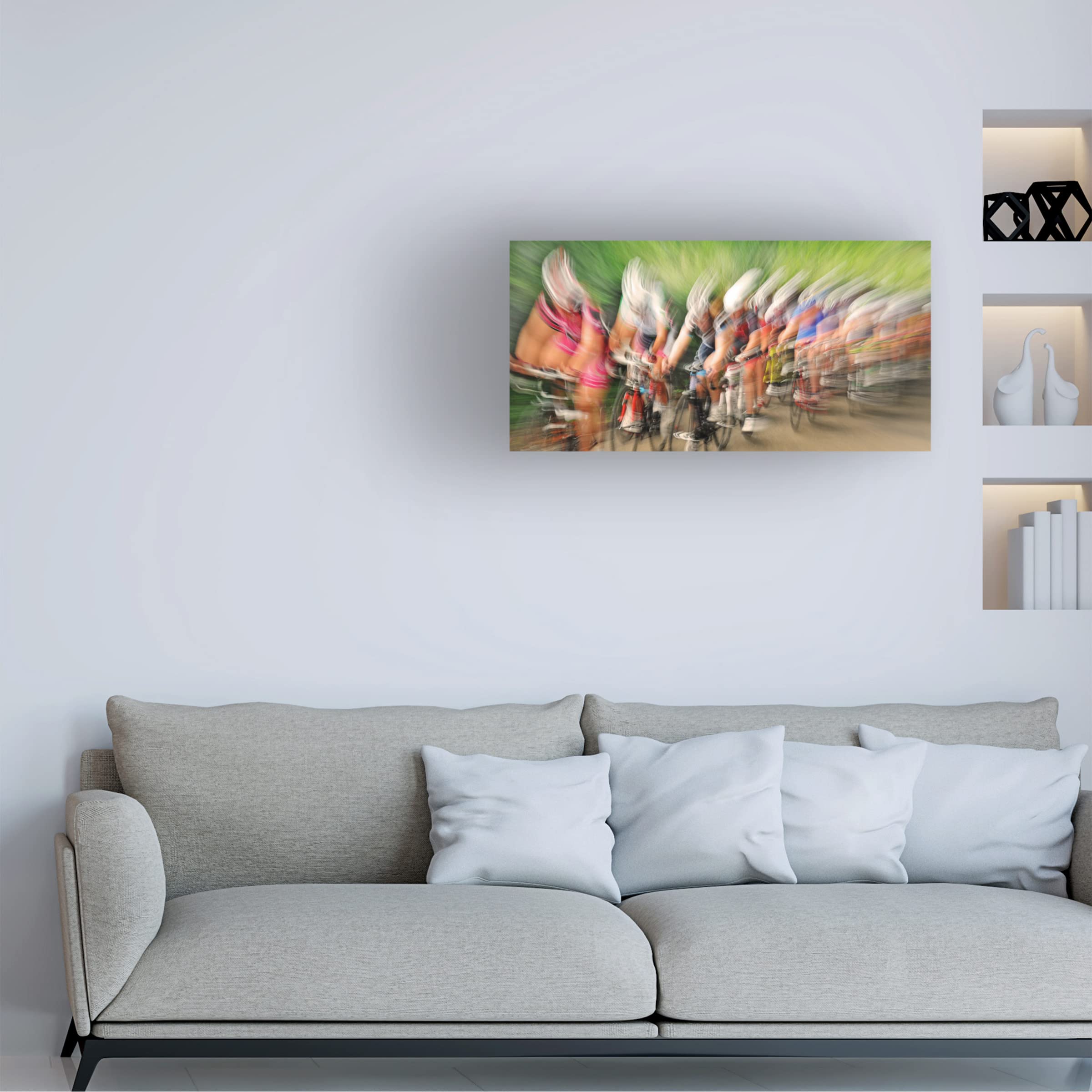 Trademark Fine Art 'Speedwaves' Canvas Wall Art by Lou Urlings - Modern Abstract Ocean Painting for Living Room, Bedroom & Office Decor