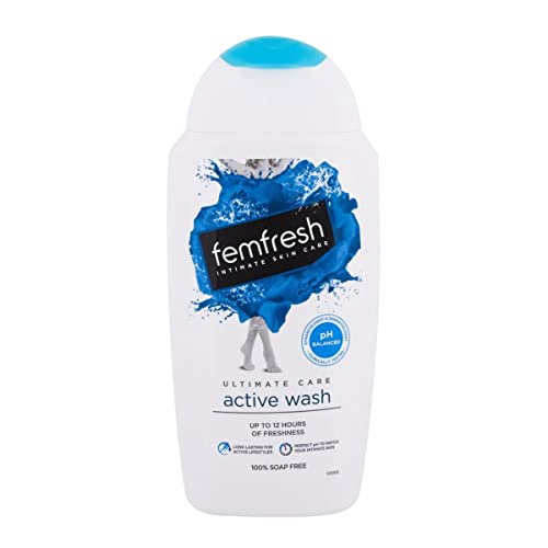 Femfresh Ultimate Care Active Fresh Intimate Wash 250ml - pH Balanced & Gentle for Daily Use - Perfect for Gym, Travel & Post-Workout Hygiene