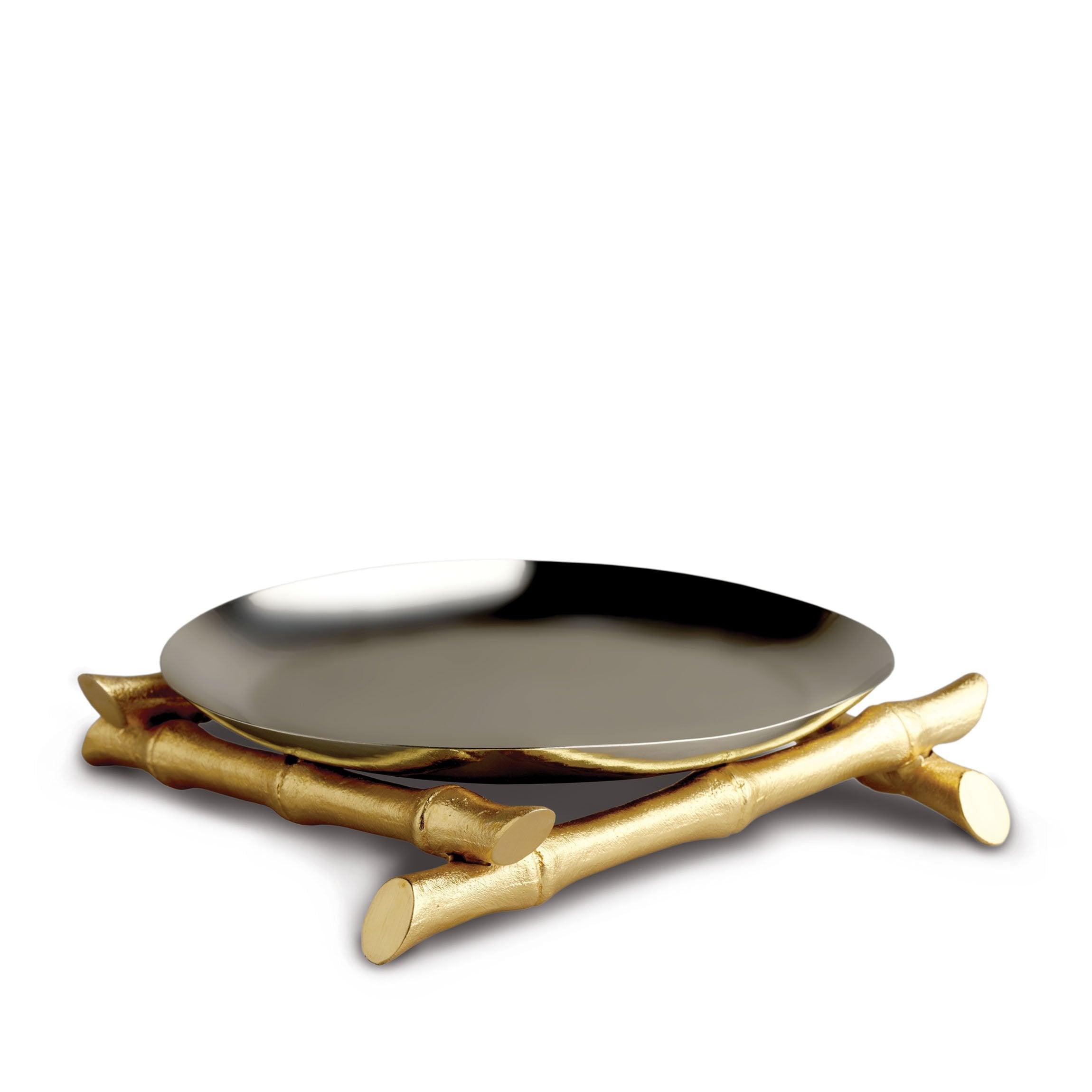 Bamboo Round Serving Platter - Eco-Friendly Wooden Tray for Charcuterie, Cheese, Appetizers, and Party Snacks - Perfect for Entertaining, Weddings, and Home Decor