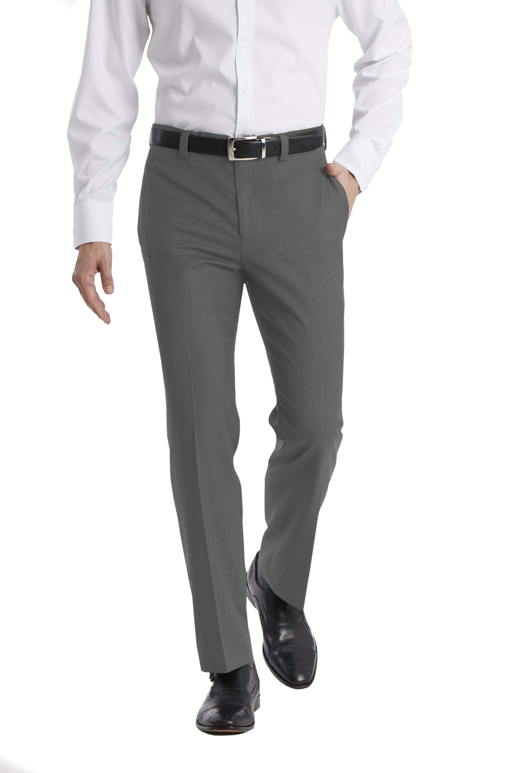 Calvin Klein Men's Modern Fit Dress Pants - Slim Fit Suit Pants for Business & Office | Stretch Comfort Fabric, Flat Front, Ready-to-Wear | Perfect for Work, Weddings & Formal Events