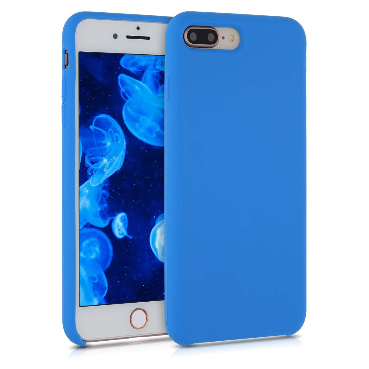 kwmobile Premium TPU Silicone Case for Apple iPhone 7 Plus/iPhone 8 Plus - Soft Protective Phone Cover in Sea Breeze Color - Perfect for Everyday Use, Work & Travel