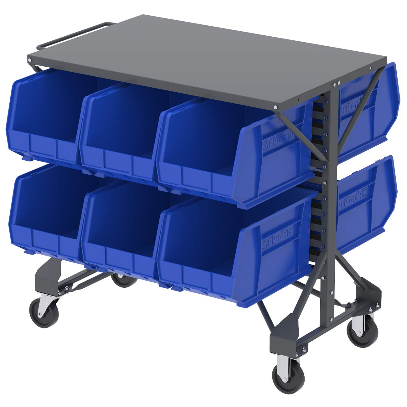 Akro-Mils 30260 AkroBins Plastic Storage Bins - 6-Pack Hanging & Stackable Organizer Containers (18
