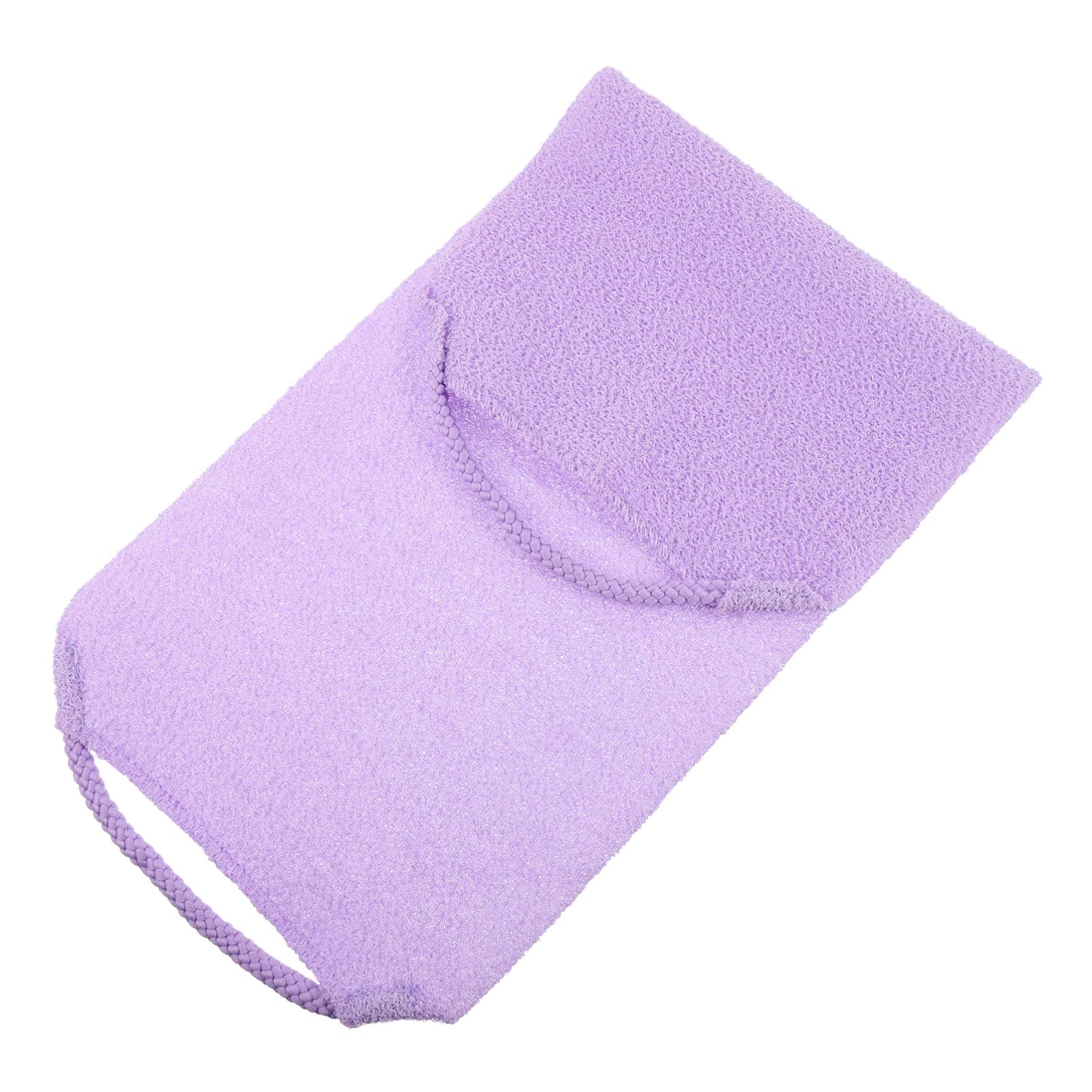 EXCLUZO Exfoliating Washcloth Towel - Dead Skin Remover, Comfortable Bath & Shower Scrubber for Smooth Skin - Home & Travel Use (Purple) | Perfect for Spa Days, Post-Workout Cleansing & Gentle Exfoliation