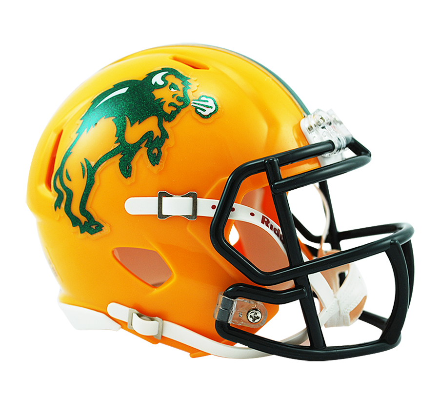 North Dakota State Bison Mini Speed Football Helmet - Collectible NCAA Replica - Perfect for Sports Fans, Office Decor, and Game Day Displays