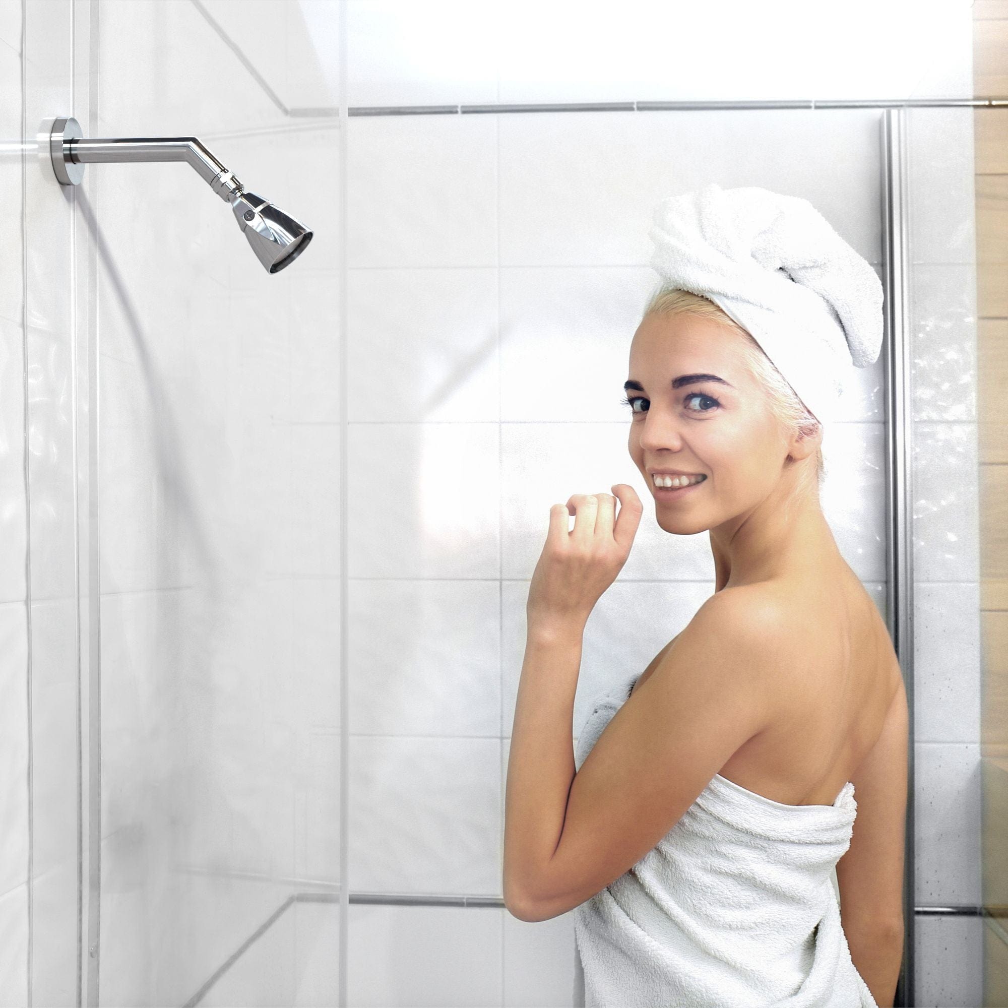 Premium All-Metal 2 Inch High Pressure Shower Head - 6 Adjustable Spray Patterns, 1.75 GPM Water Saving Design - Perfect for Spa-Like Experience in Bathroom & RV Use
