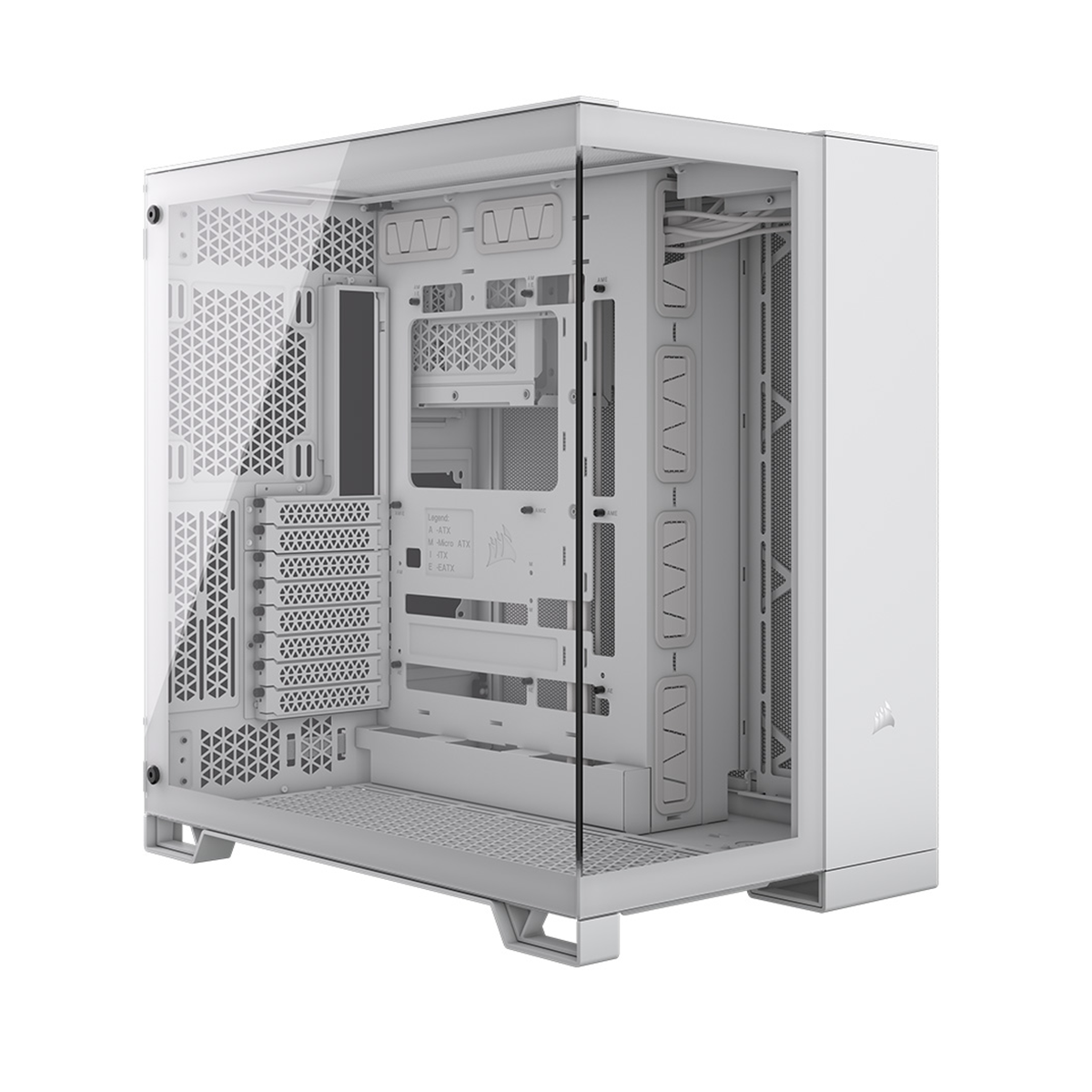 Corsair 6500X Mid Tower PC Case - Tempered Glass Side Panel, White - Perfect for Gaming Rigs & High-Performance Builds