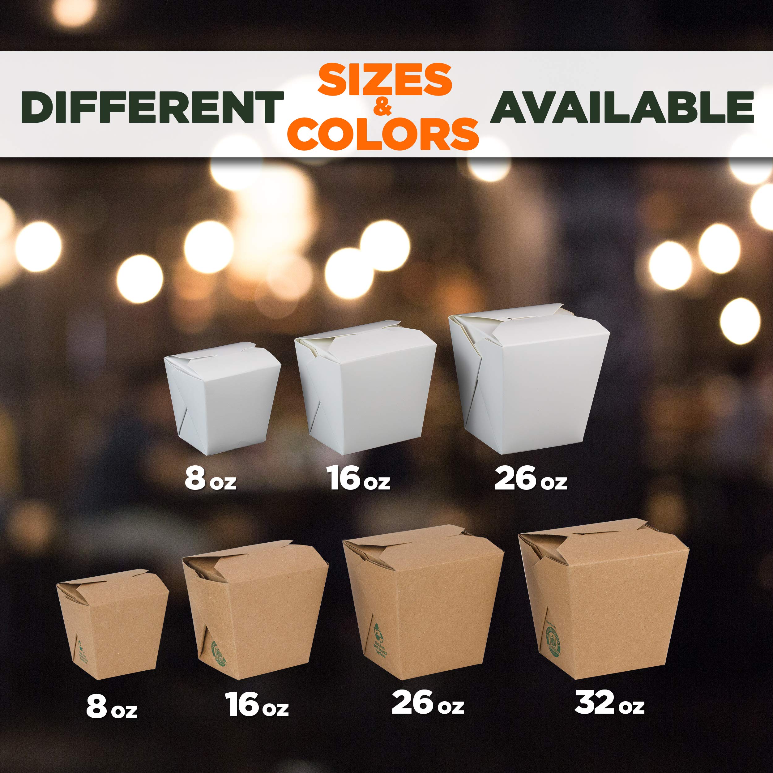 450 Pack 26oz Chinese Takeout Containers - 4.2x3.6