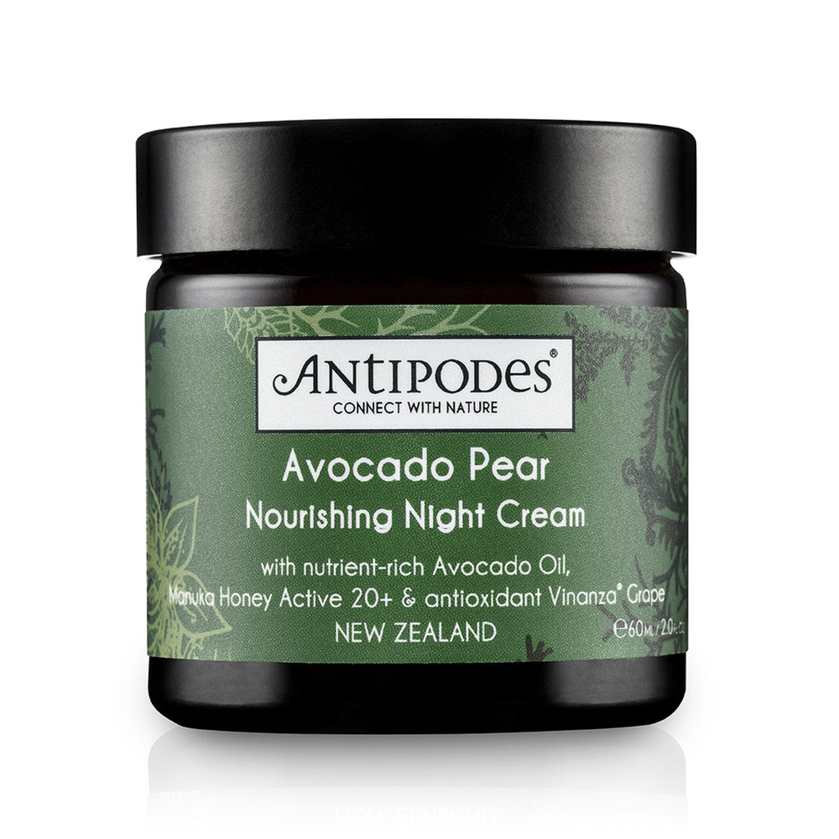 ANTIPODES Organic Avocado Pear Nourishing Night Cream 60ml - Hydrating Anti-Aging Face Moisturizer for Dry & Sensitive Skin - Perfect for Nighttime Skincare Routine