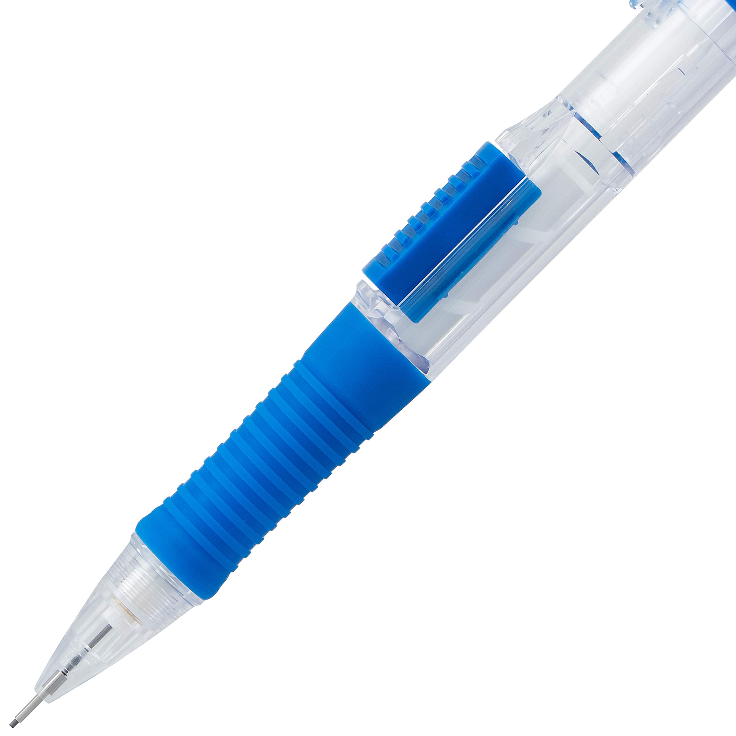 Pentel QUICK CLICK 0.5mm Mechanical Pencils - Blue Barrel, Pack of 12 (PD215C) - Perfect for School, Office & Sketching