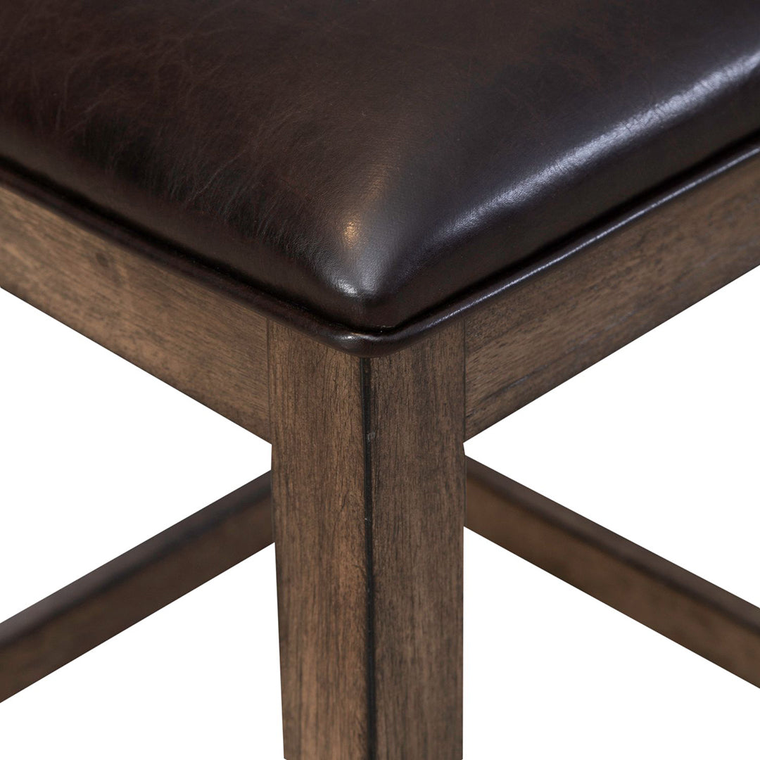 Lennox Upholstered Stool - Modern Accent Stool with Cushioned Seat for Living Room, Bedroom & Entryway - Stylish Home Decor & Extra Seating Furniture