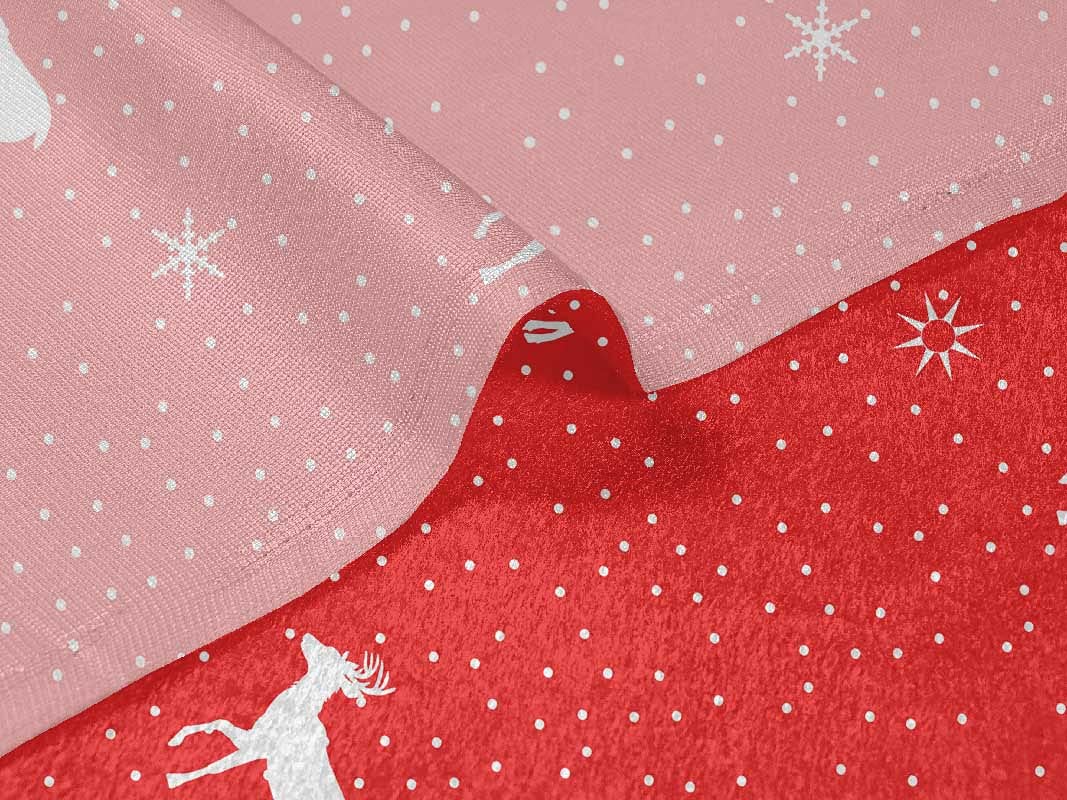 Velvet Red Christmas Fabric by The Yard - 58 Inch Wide Printed Sewing Material for DIY Clothing, Holiday Decor & Crafts | Perfect for Dresses, Quilts & Home Decor