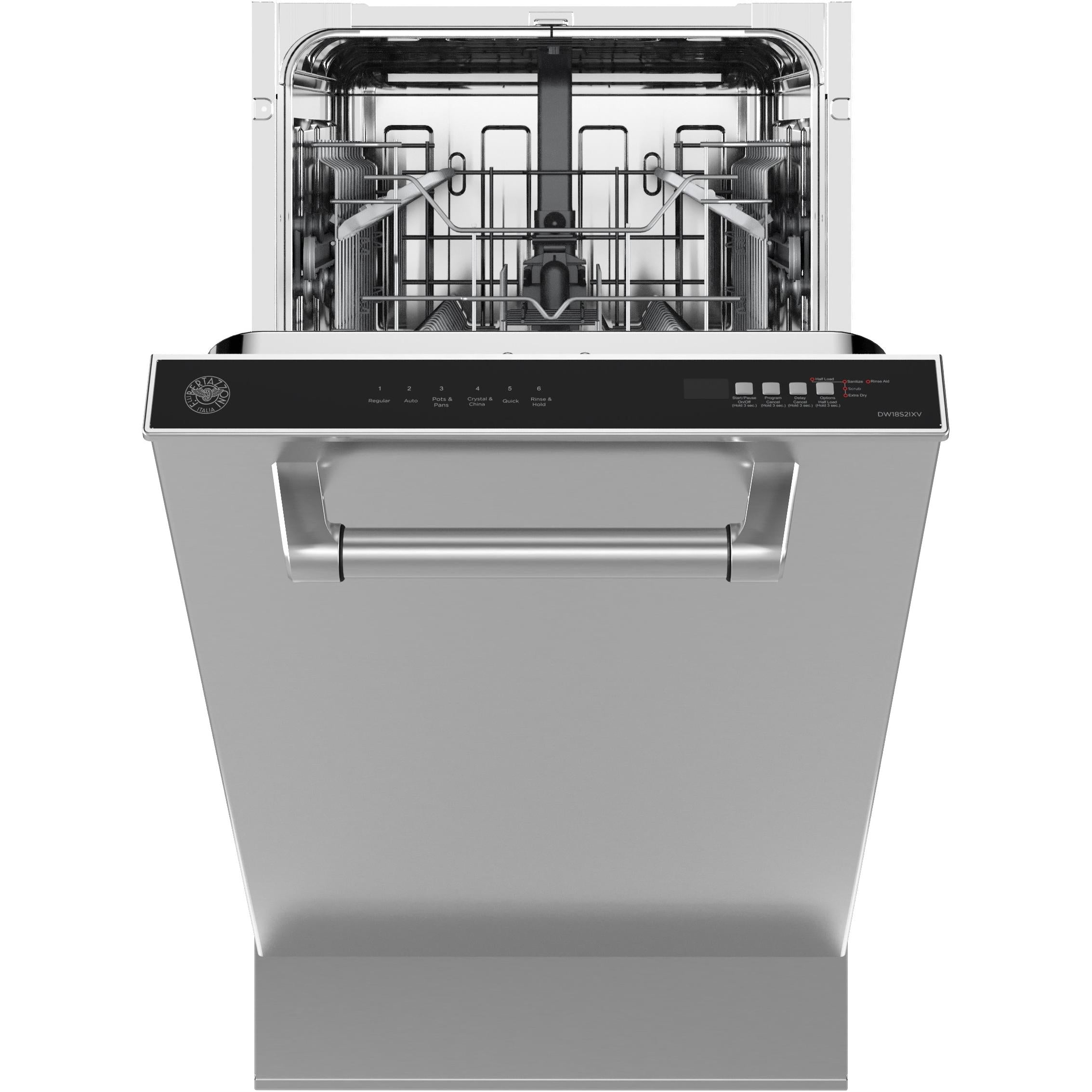 Bertazzoni 18 Inch Built-In Dishwasher DW18S2IXV - Stainless Steel, Energy Star Certified, Ultra Quiet for Modern Kitchens