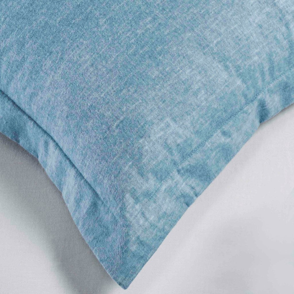 Soft & Cozy Melange Flannel Cotton Two-Tone Brushed Duvet Cover Set - King Size Bedding for Winter Warmth & Comfort