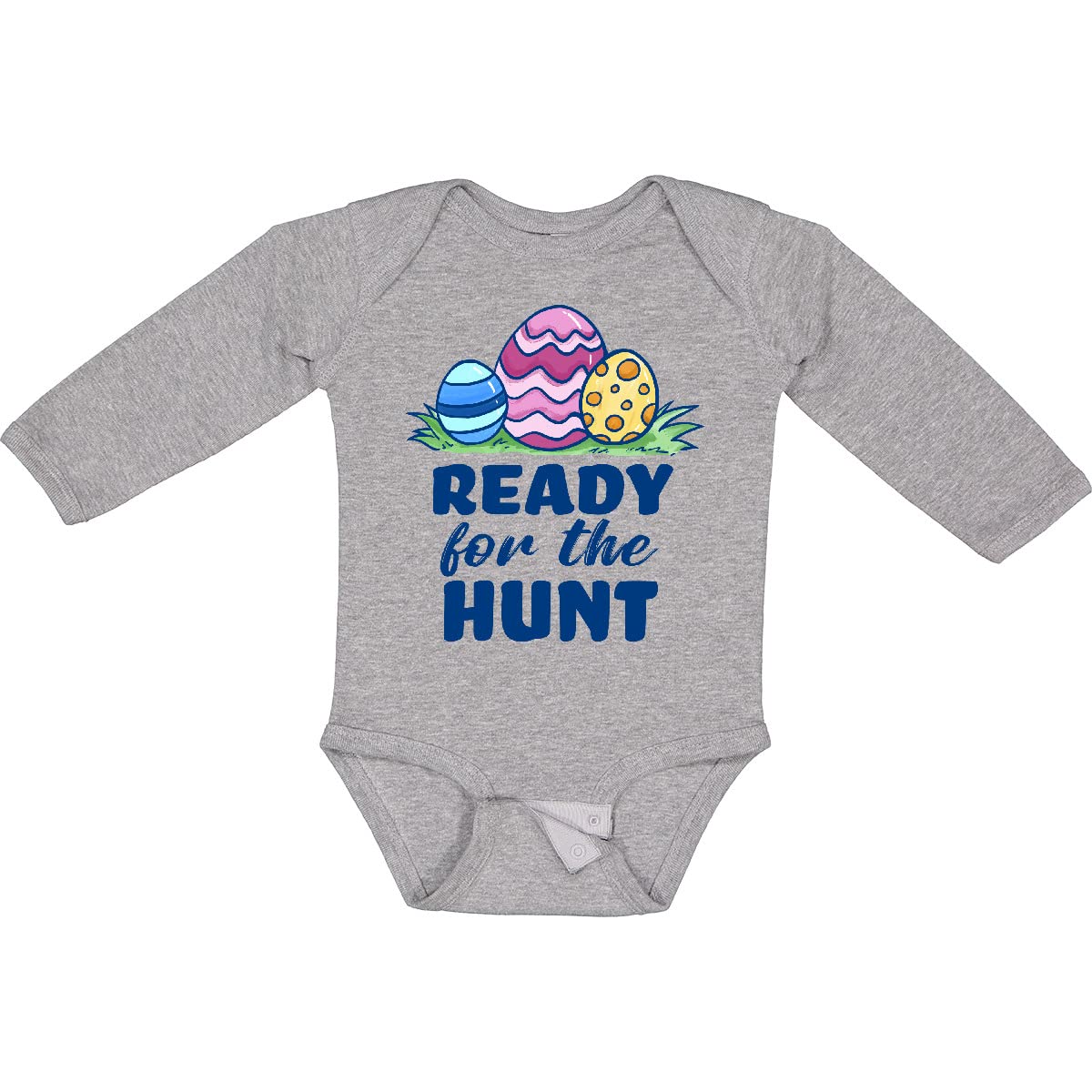 Easter Egg Hunt Pastel Baby Creeper - Long Sleeve Outfit for Holiday Photos