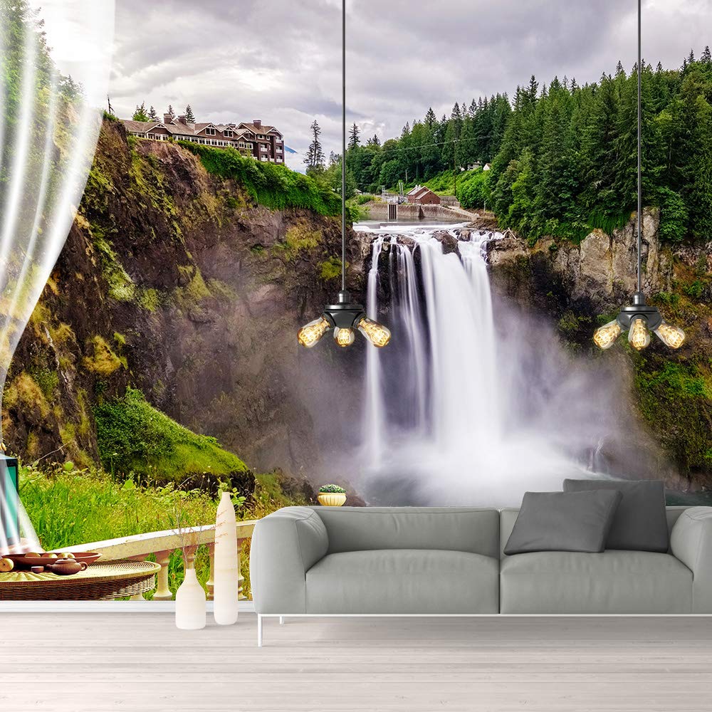 IDEA4WALL Removable Peel and Stick Wallpaper - 66x96 Inches Large Wall Mural for Bedroom, Living Room, Nursery | Balcony View Design | Easy DIY Home Decor Upgrade
