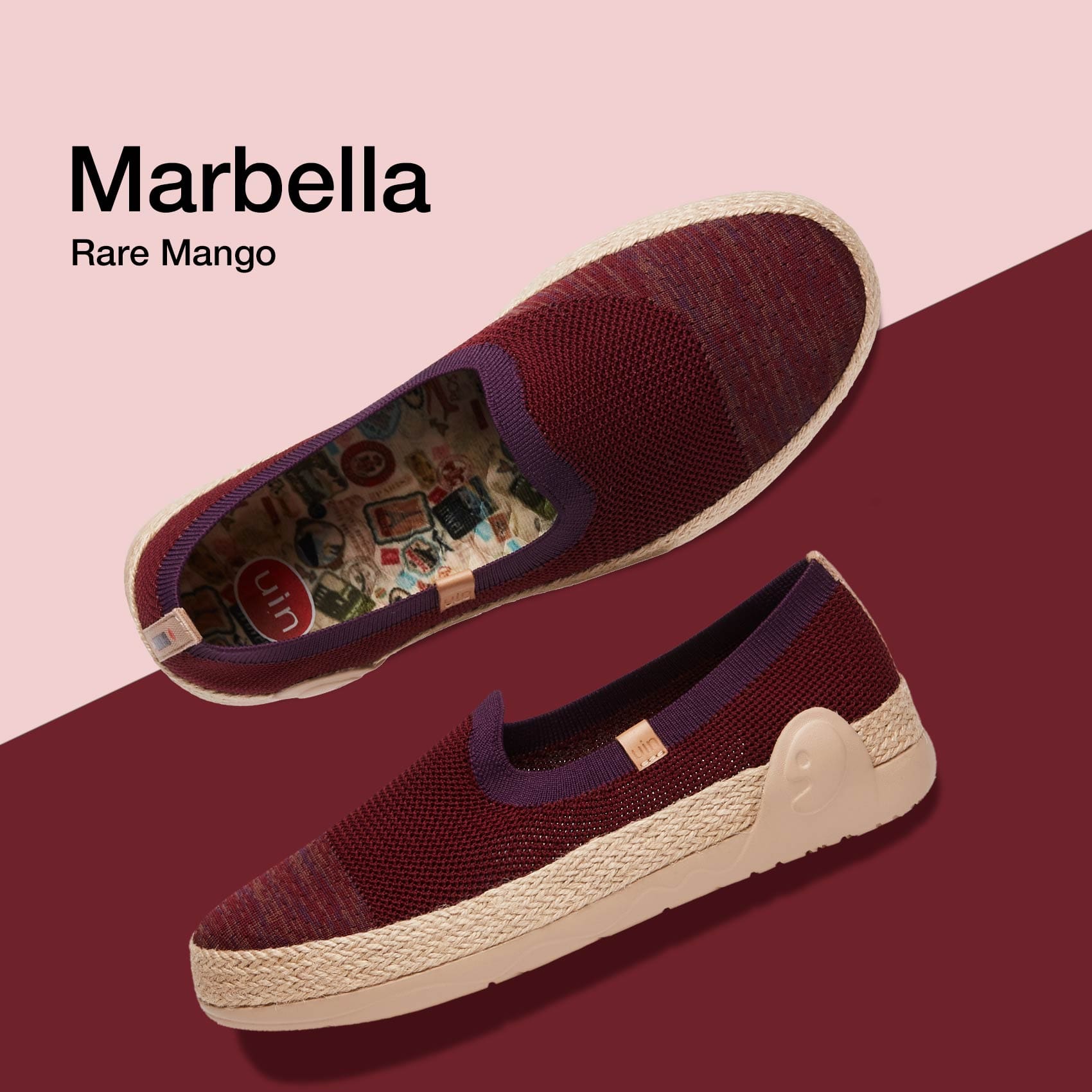 Ripe Cherry Marbella II Women's Flats - Comfortable Slip-On Shoes for Casual Wear, Work & Travel | Lightweight & Stylish Footwear for Everyday Use