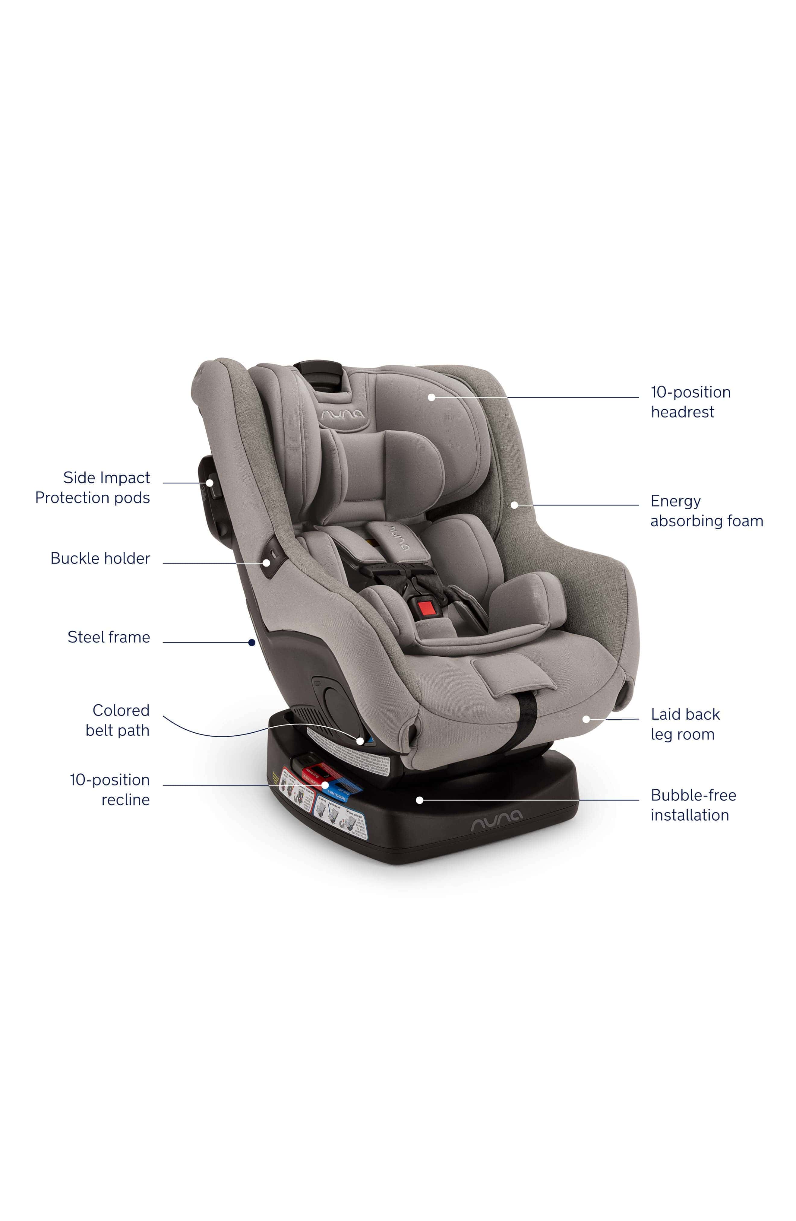 Nuna Rava Convertible Car Seat - Safe & Comfortable for Toddlers to Big Kids | Perfect for Long Road Trips & Daily Commutes