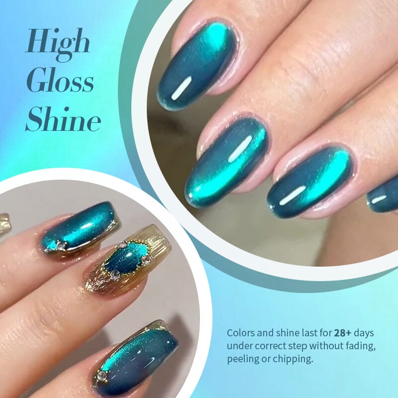 Water Light Cat Magnetic Gel Polish - MY83 Sea Blue 10ml Nail Polish for Salon & Home Manicure - Perfect for Nail Art, Special Occasions & DIY Gel Nails