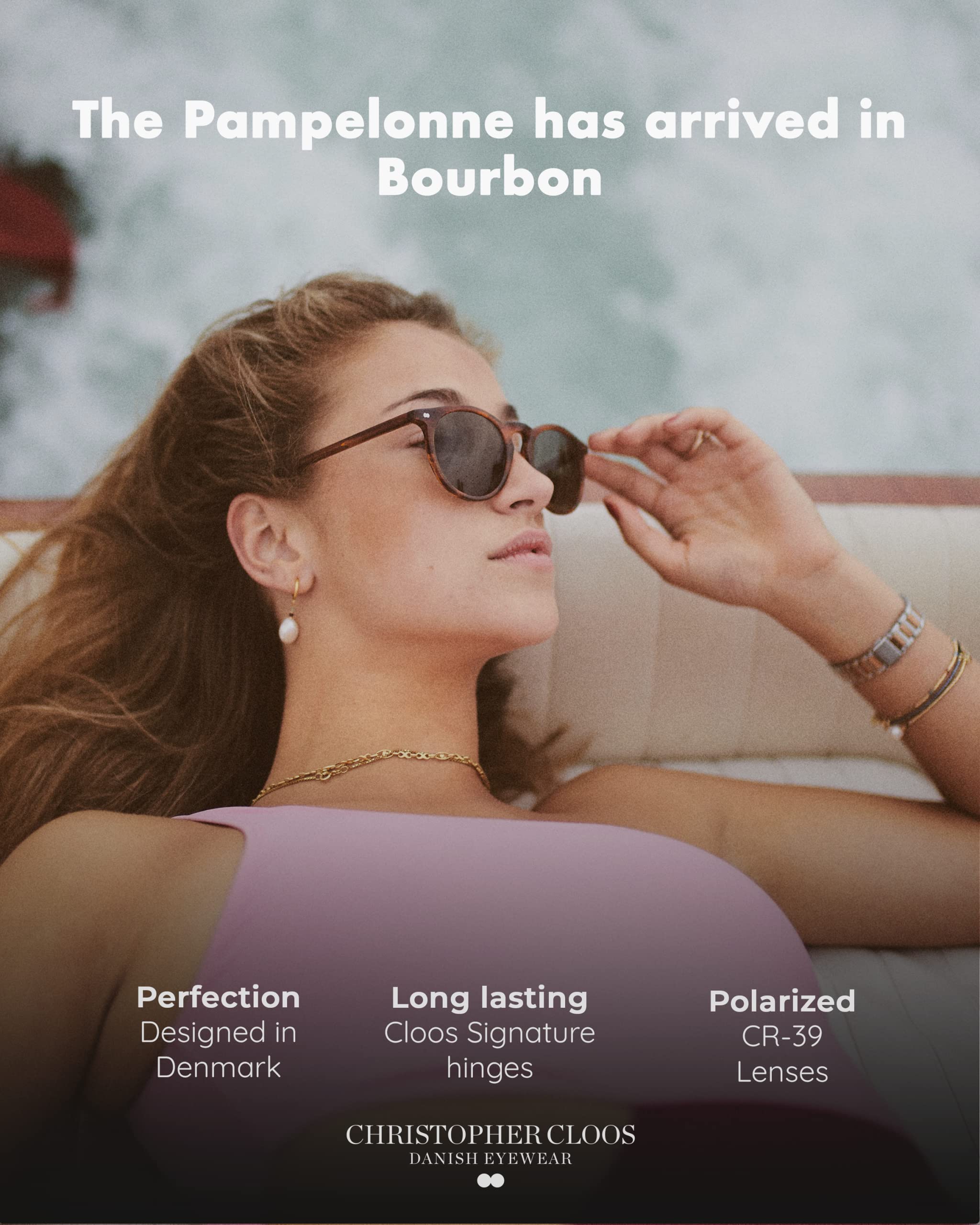 Christopher Cloos Pampelonne Minimalist Polarized Sunglasses for Men & Women - UV Protection, Lightweight & Stylish for Driving, Beach, and Outdoor Activities