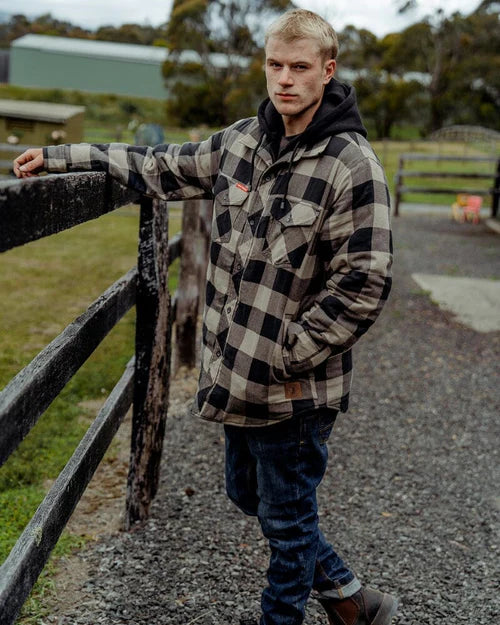 Men's Quilted Shacket Jacket - Winter Warm Fleece Lined Overshirt for Outdoor Activities | Cozy Layering for Hiking, Camping & Casual Wear