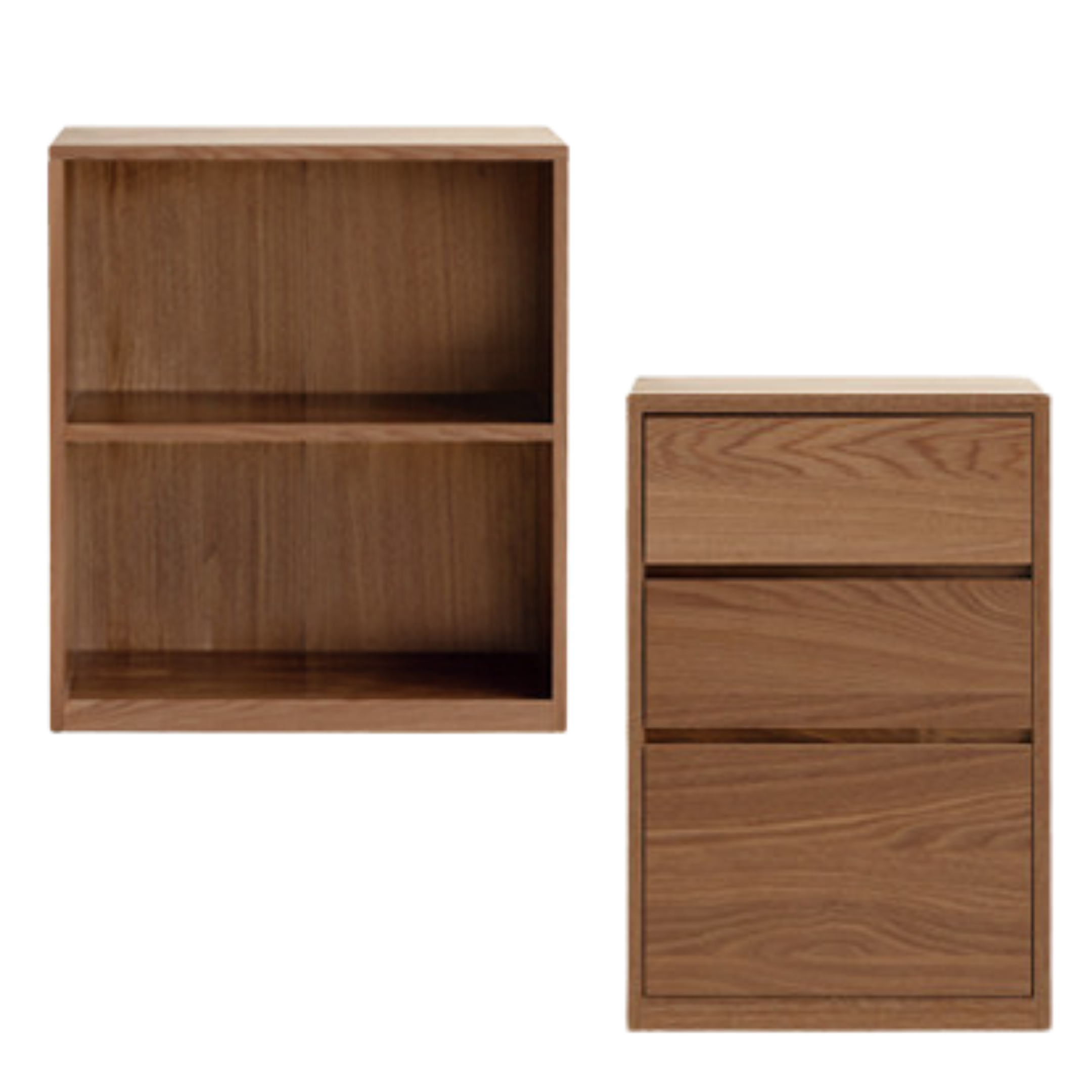 25.9x13.7x29.5 inch / 66x35x75cm + 19.6x13.7x29.5 inch / 50x35x75cm / walnut color /  Ash C+E style cabinet