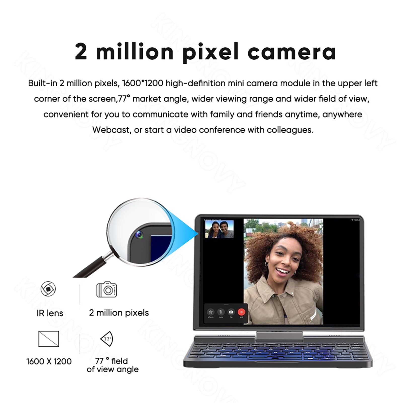 8 Inch Mini Handheld Laptop - 12th Gen Intel N100 Processor, 12GB DDR5 RAM, Windows 11, IPS Touch Screen, WiFi 6, BT5.2, 2-in-1 Tablet PC with Stylus - Perfect for Gaming, Work & Travel